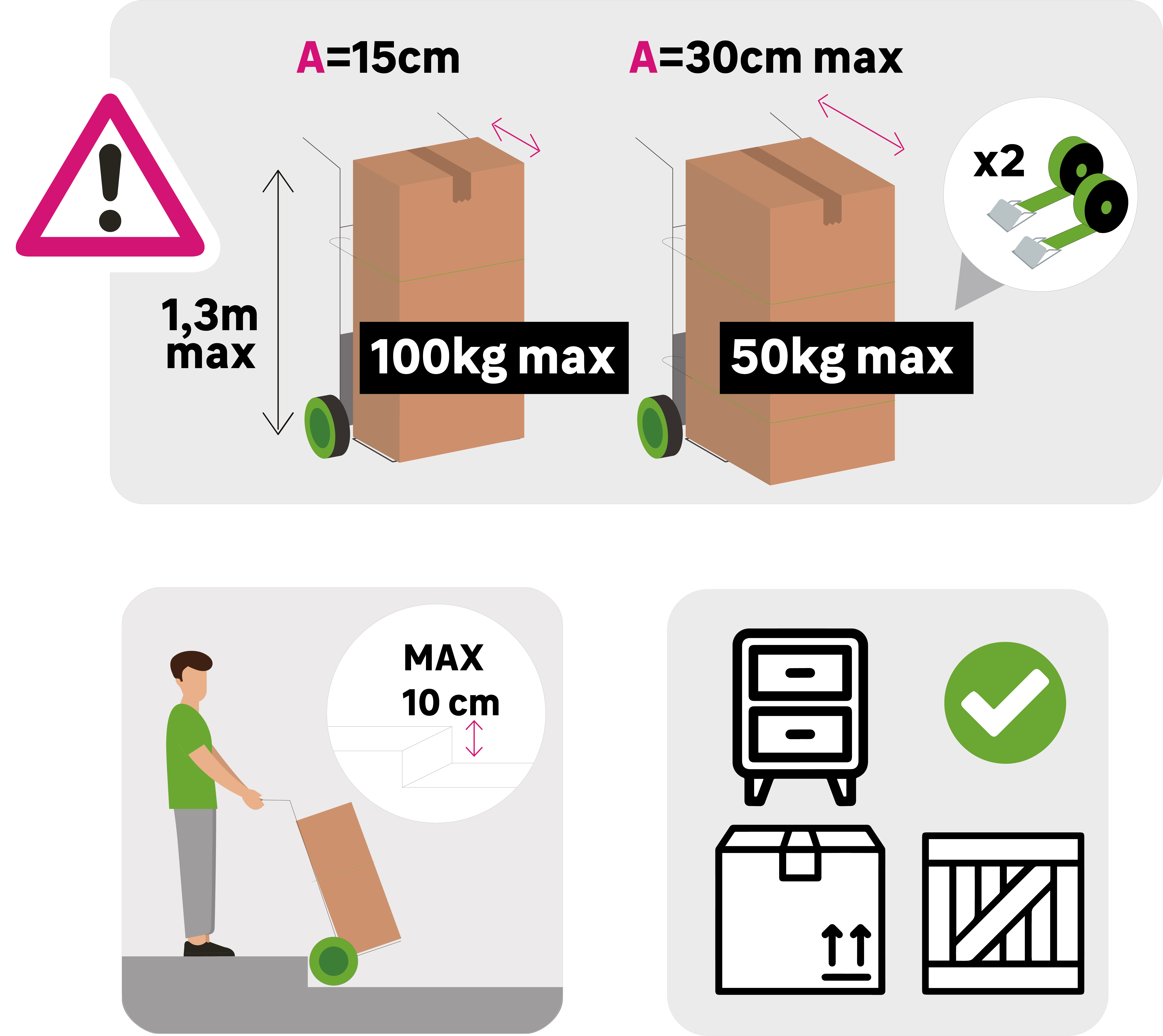 Diable rigide, charge garantie 150 kg - 4