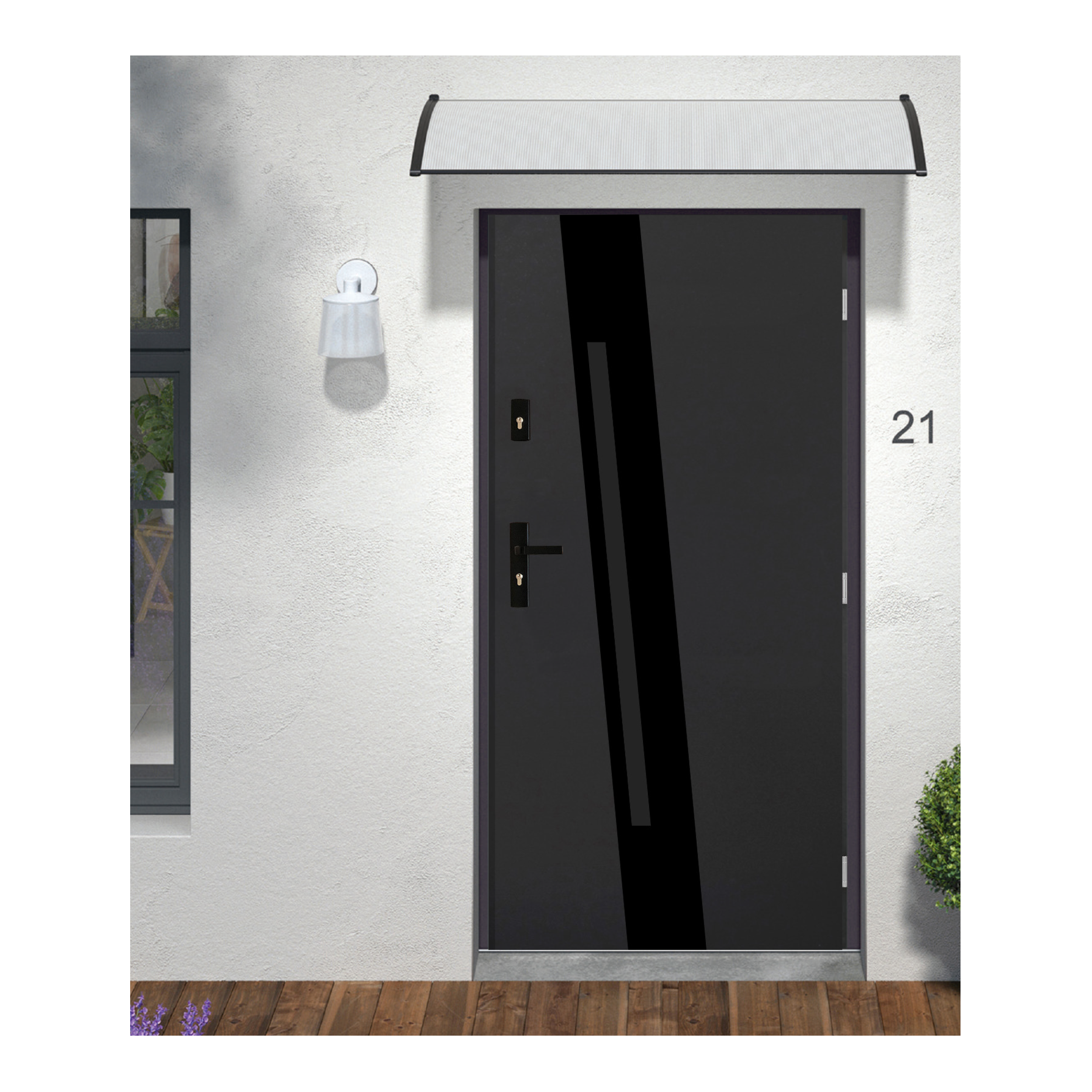 Daszek nad drzwi Arco antracytowy 150x95 cm - 4