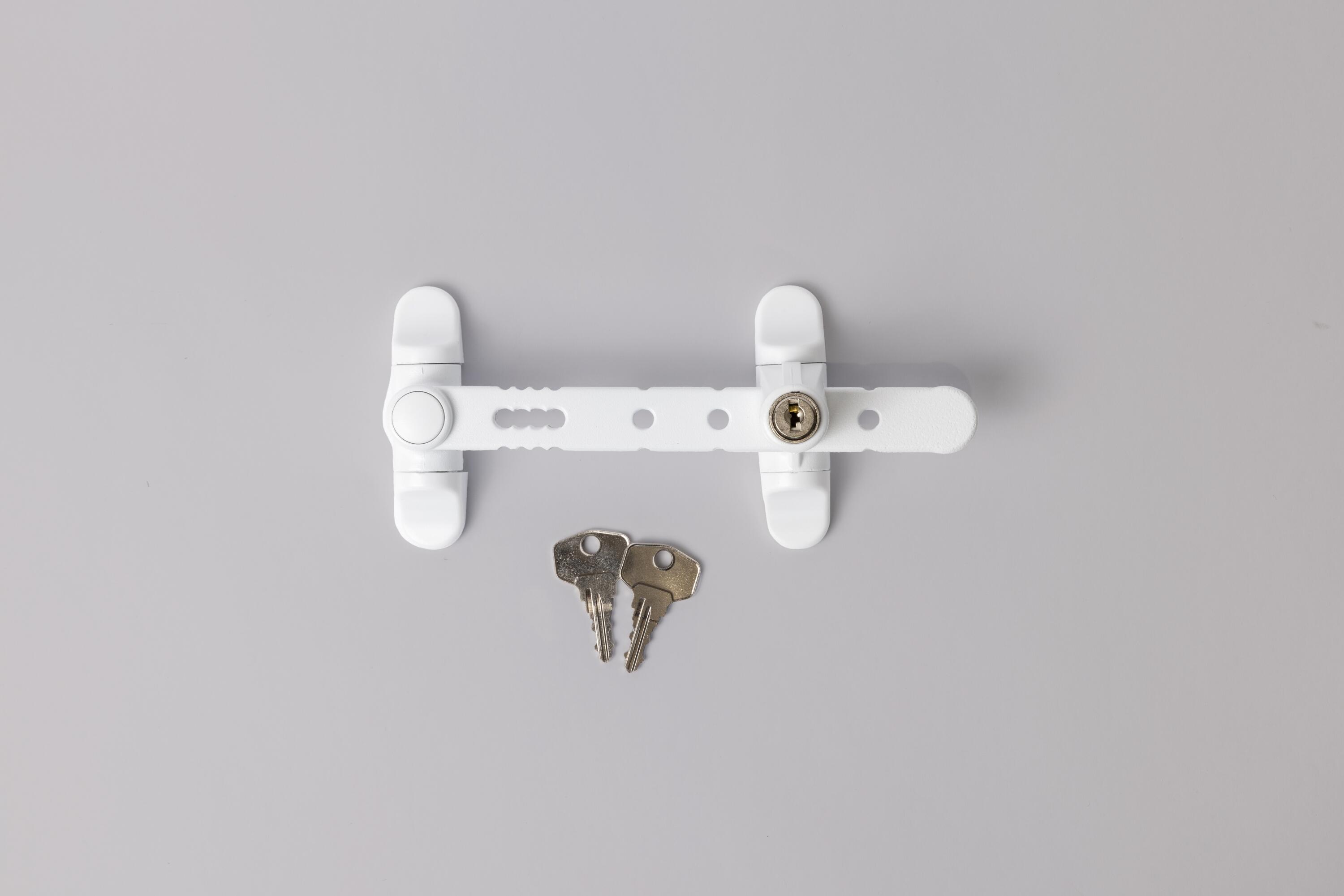 Entrebâilleur de fenêtre zamak blanc, SOCONA Airlock - l6c - 2