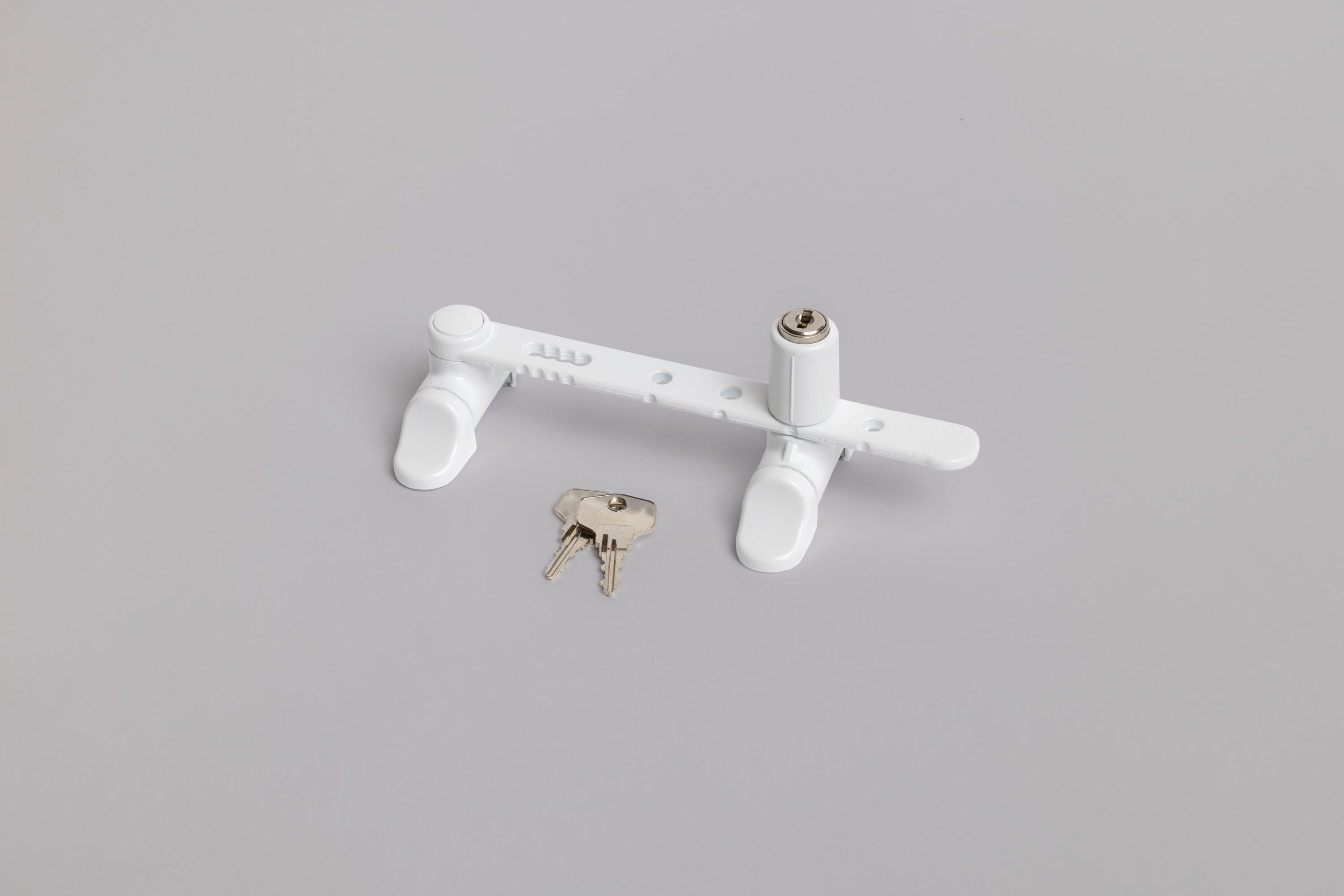 Entrebâilleur de fenêtre zamak blanc, SOCONA Airlock - l6c - 3
