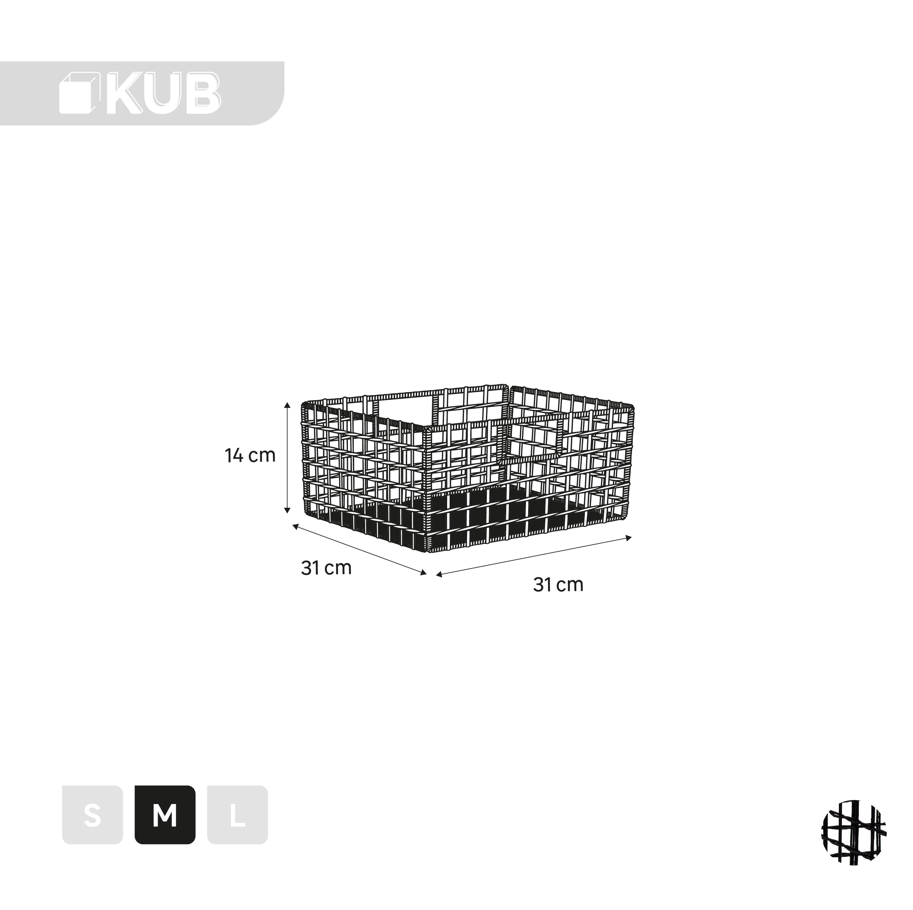 Panier SPACEO Kub Rotin noir H.14 x l.31 x P.31 cm - 3