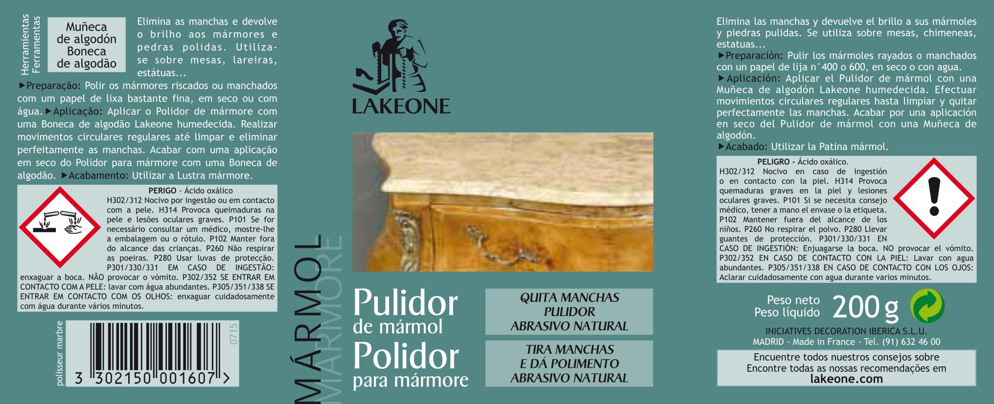 Polidor mármore 250 ml Lakeone - 5