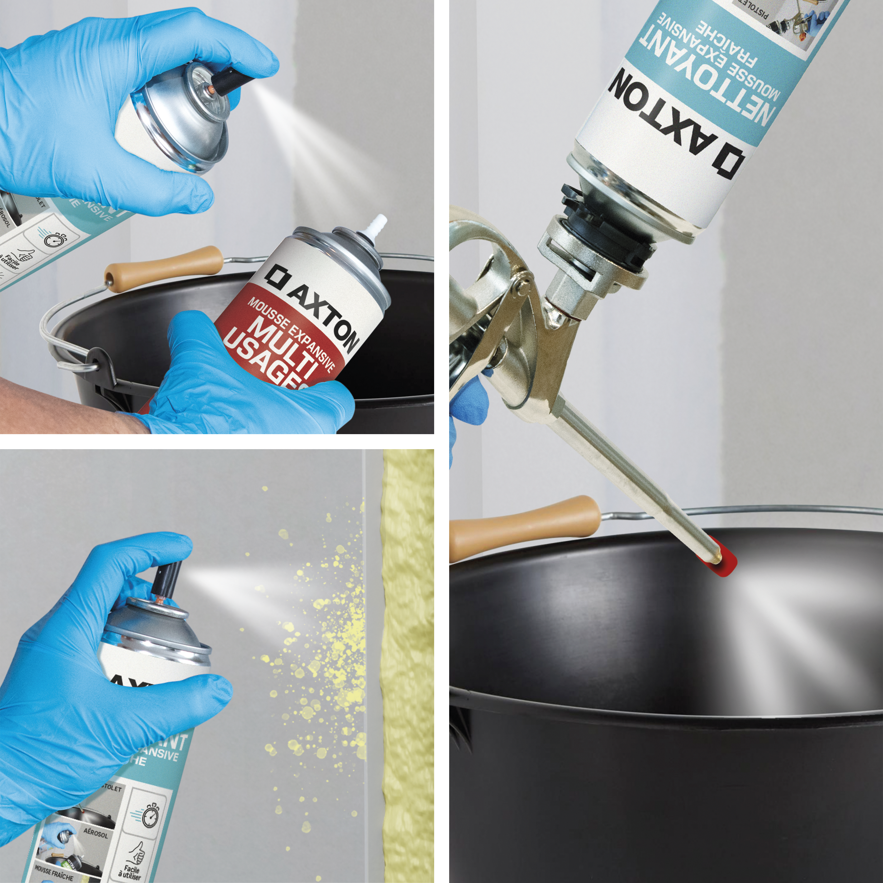 Limpador de pistola de espuma de poliuretano Axton - 3