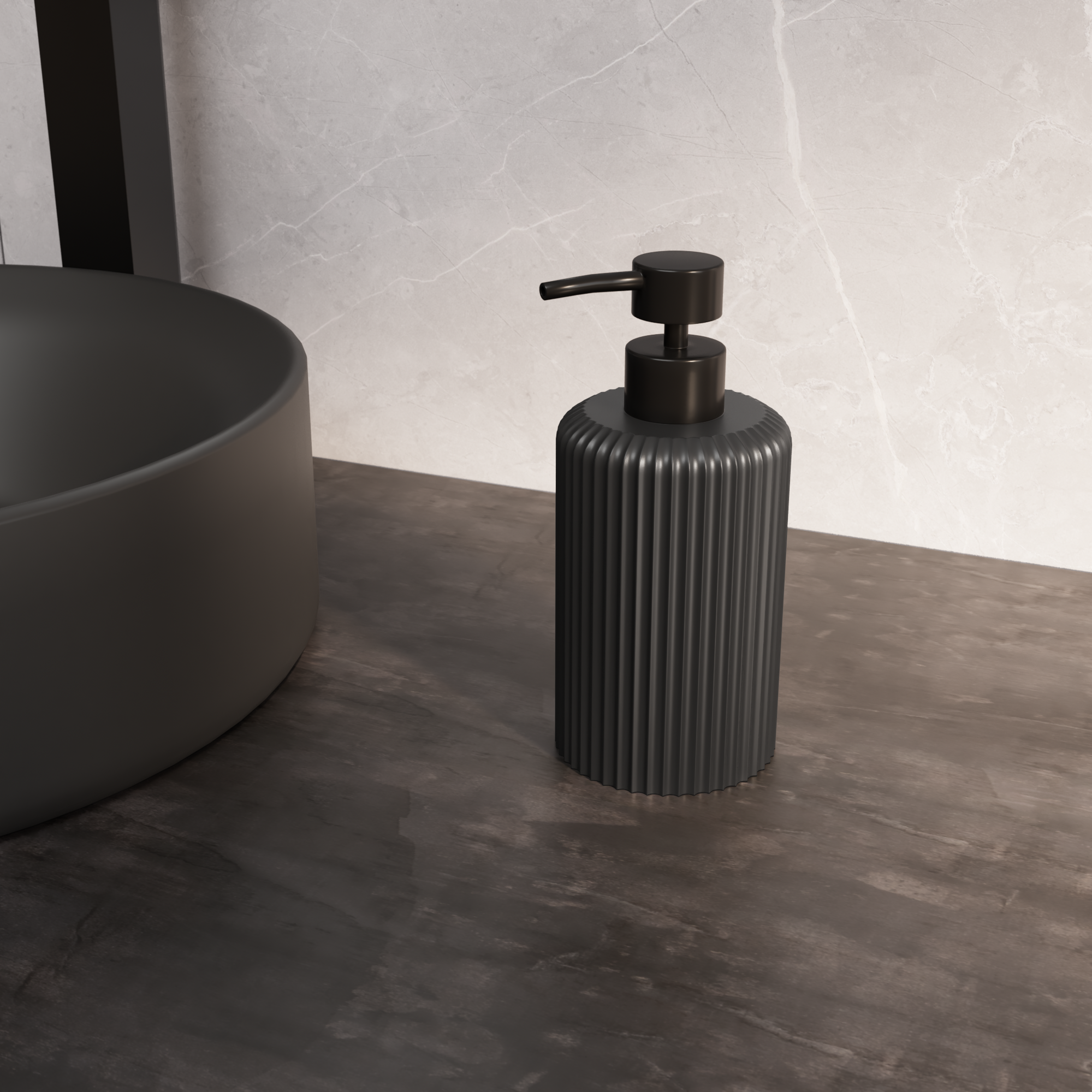 Dozownik mydła Glamour Czarny Sensea - 3