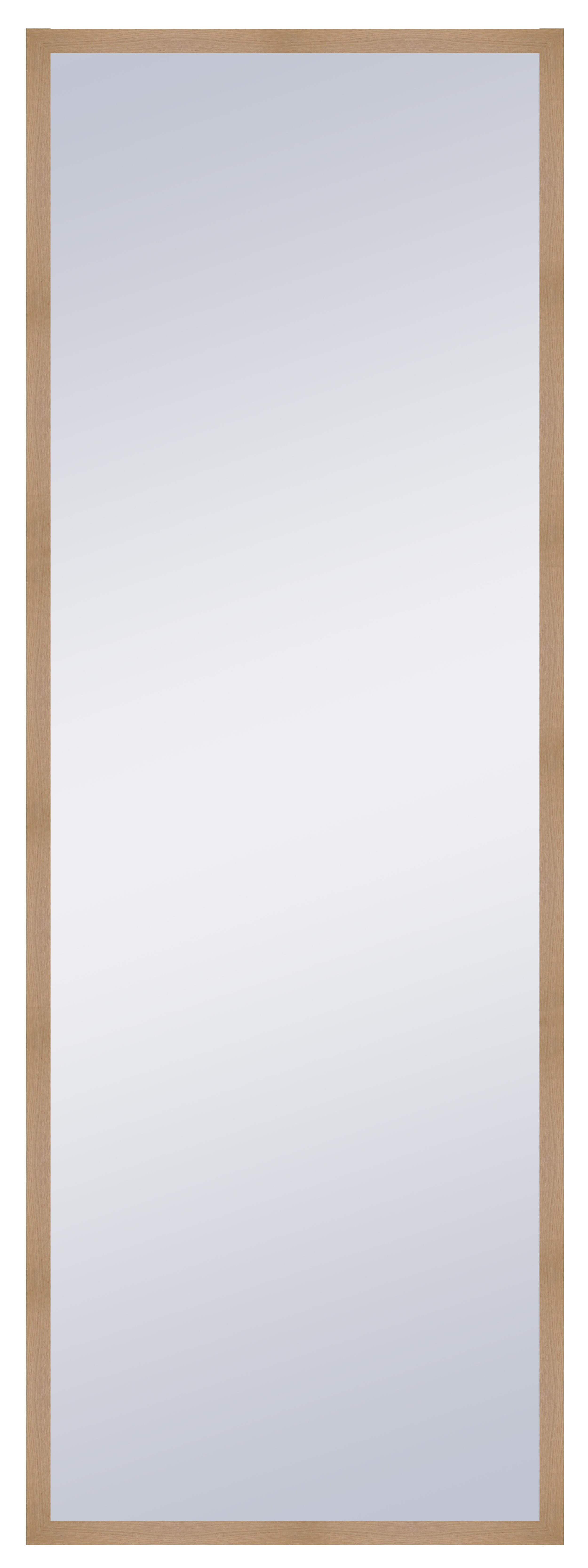Espejo enmarcado rectangular wifi roble 43 x123 cm