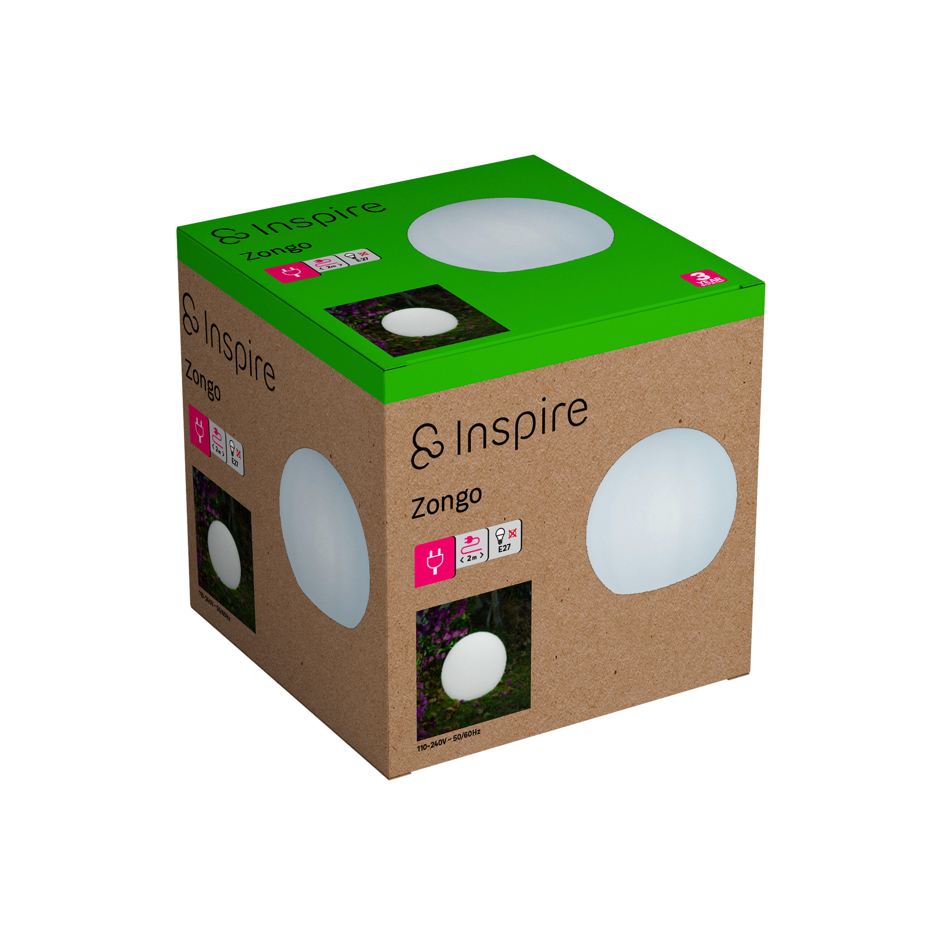 Boule lumineuse extérieure D.40 cm Zongo E27 blanc INSPIRE - 8