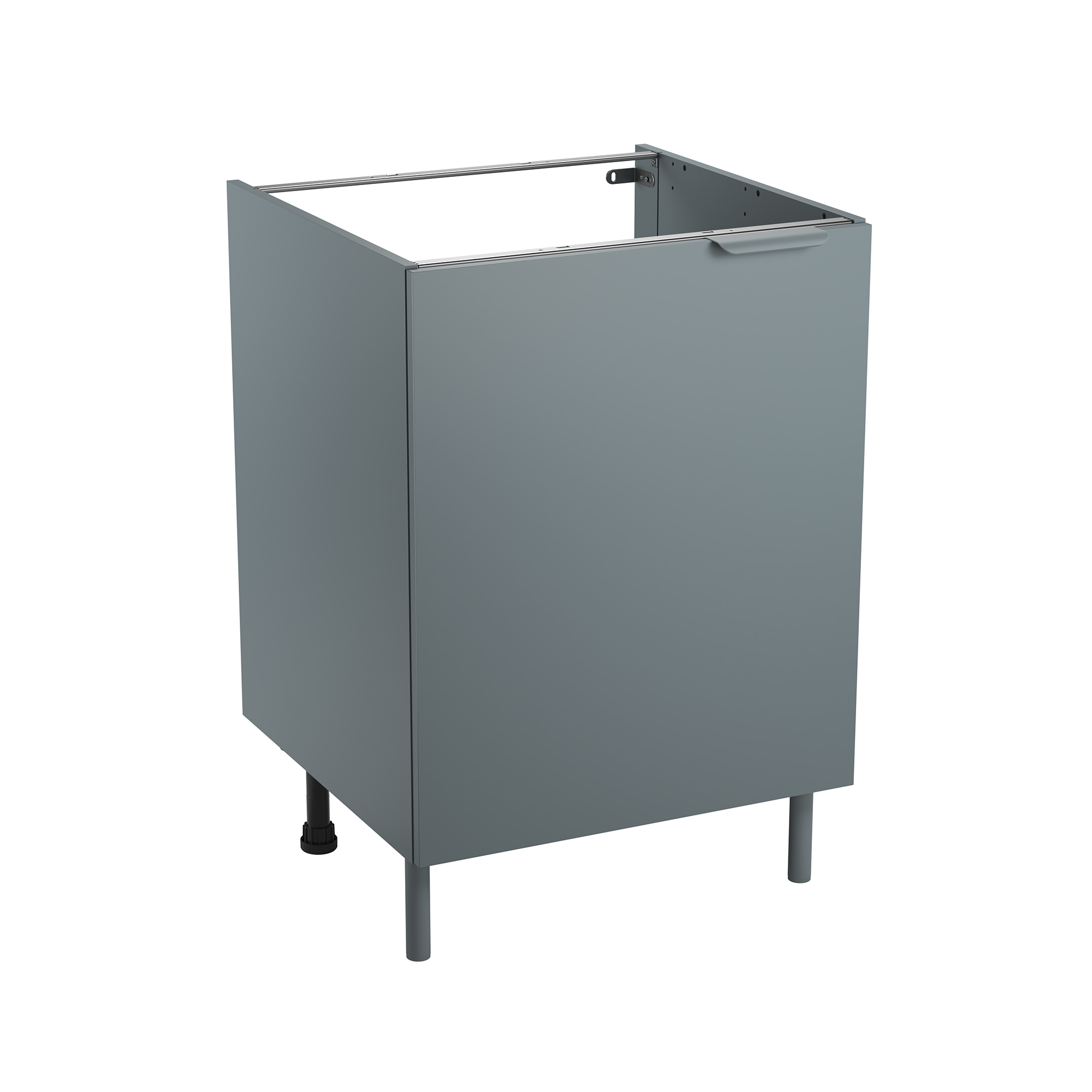 Mueble bajo de cocina eleki gris 1 puerta h 87.1 x l 60 cm