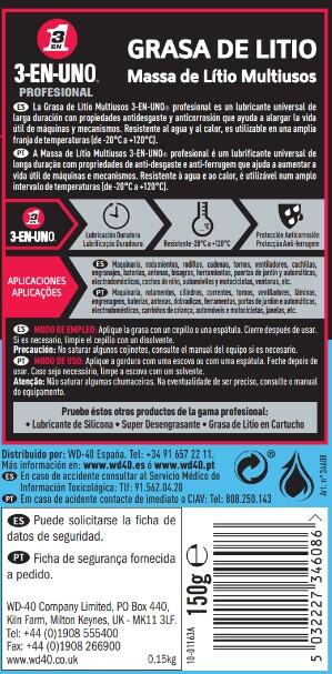 3 EN UNO Grasa de litio tubo 150 ml - 7