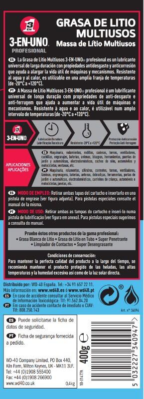 Massa consistente de lítio 3EM1 profissional multiusos 400g - 6