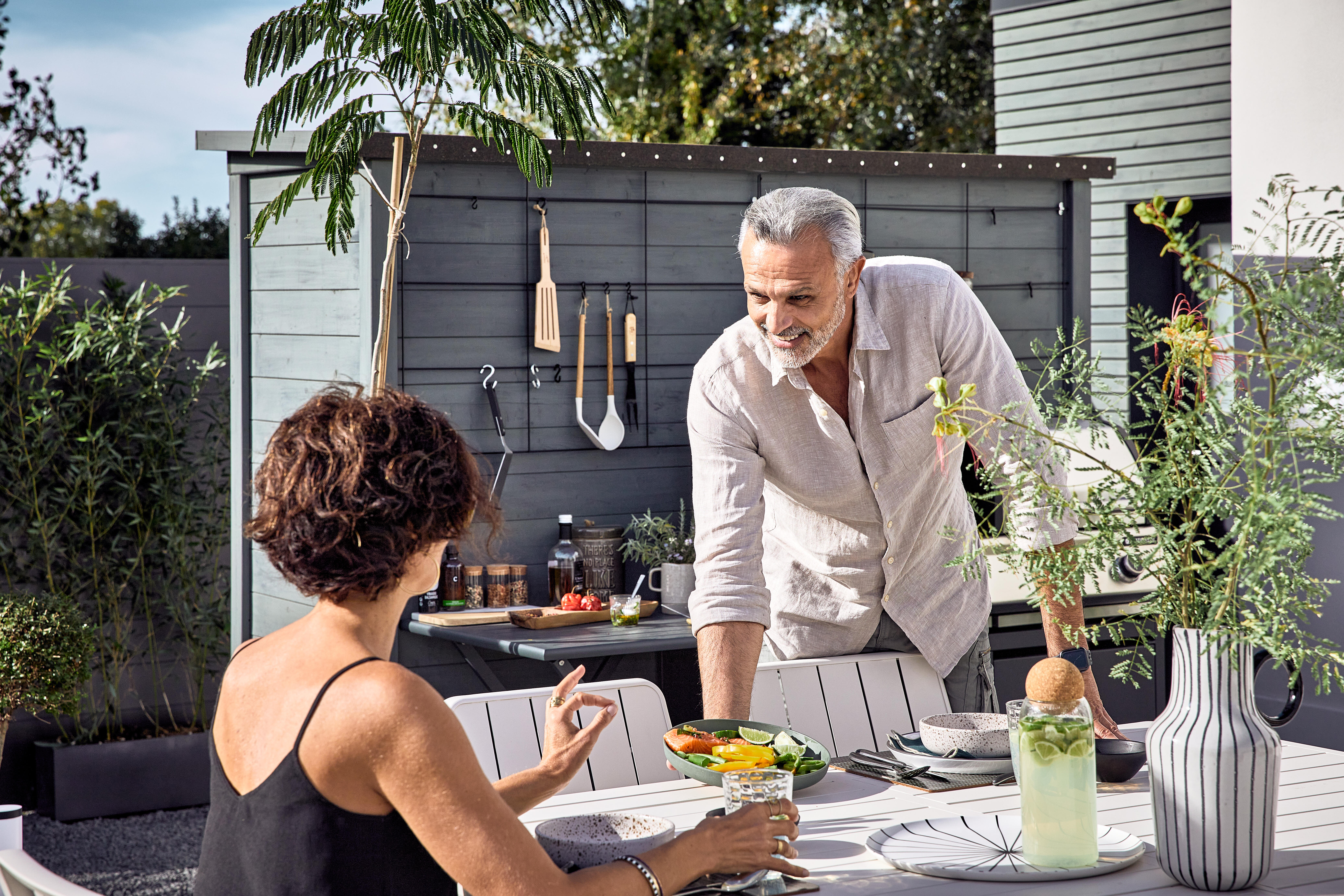 Chaise de jardin NATERIAL Idaho en aluminium beige V2 - 6