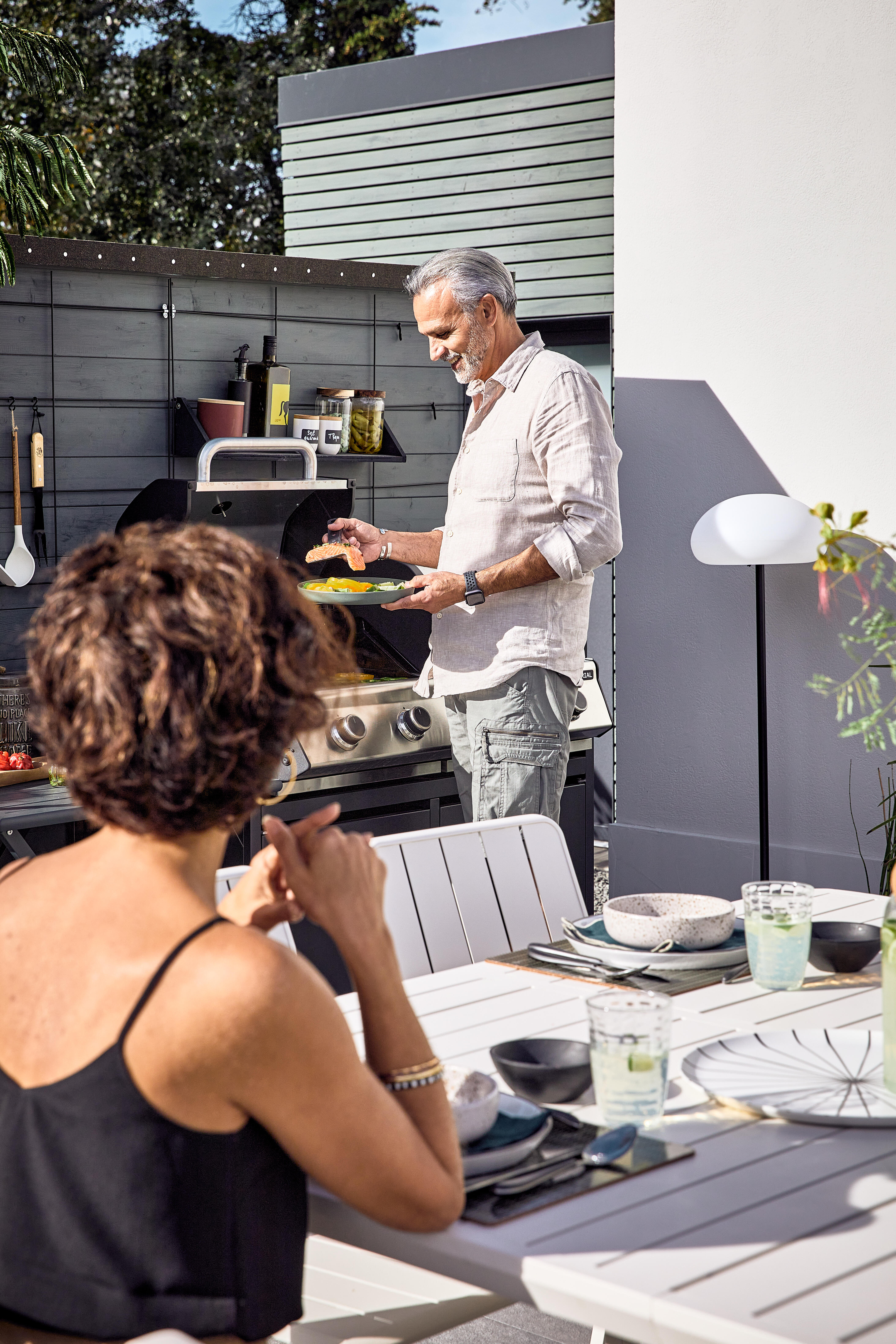 Chaise de jardin NATERIAL Idaho en aluminium beige V2 - 4