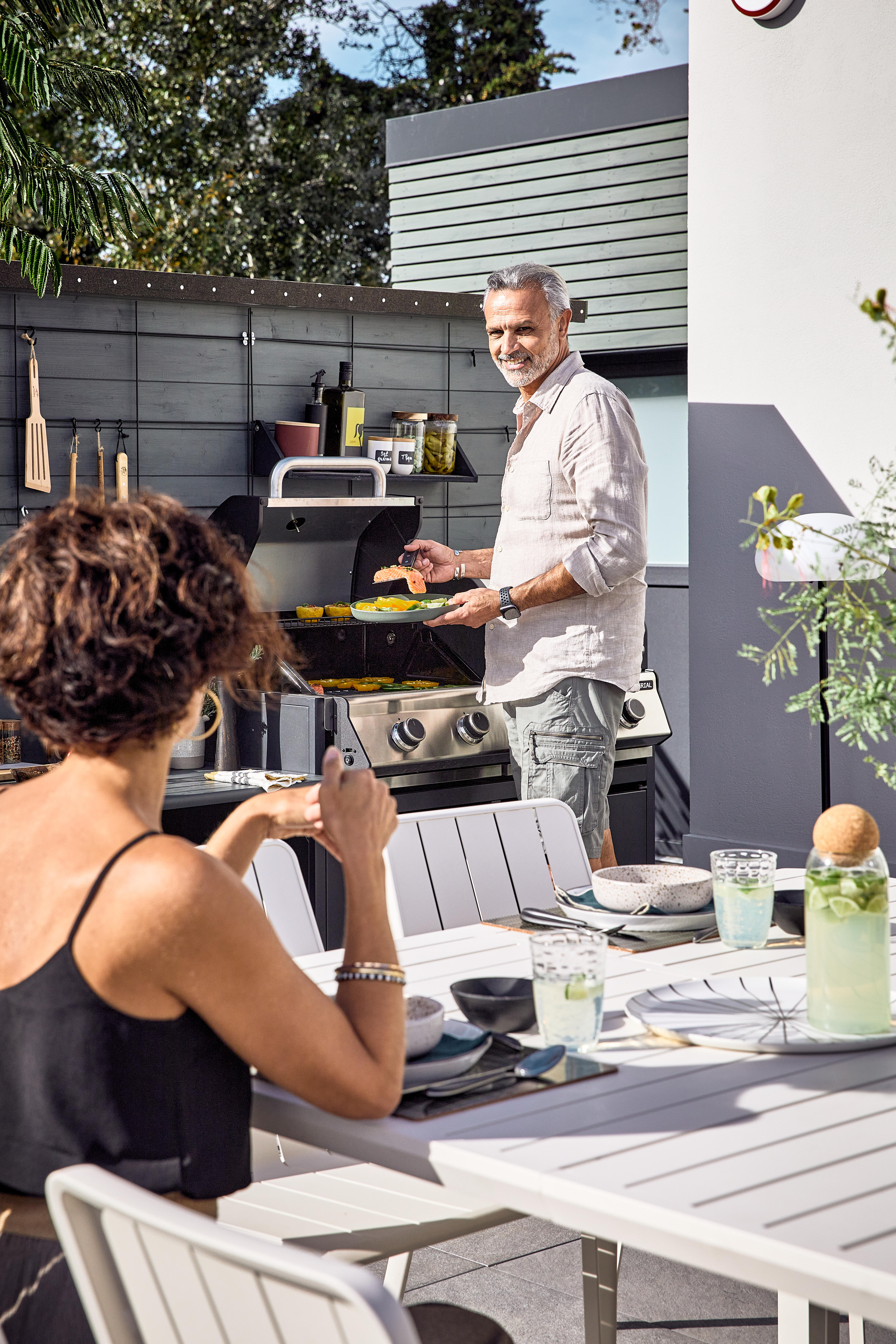 Chaise de jardin NATERIAL Idaho en aluminium beige V2 - 3