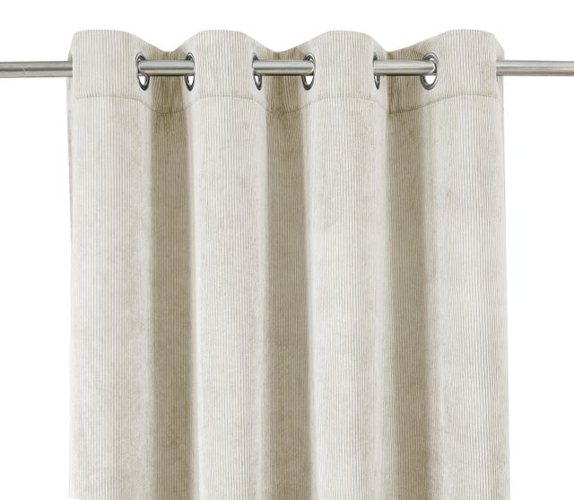 Rideau tamisant thermique, Glasgow, beige H.260 x l.140 cm
