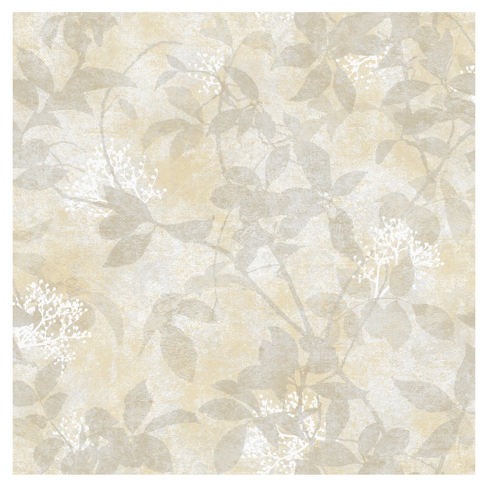 Papel pintado TNT aplicación cola en pared Naturaleza Hojas 2921 beige  VINELUS 52cmx10m lavable apto para cocinas o baños - 2