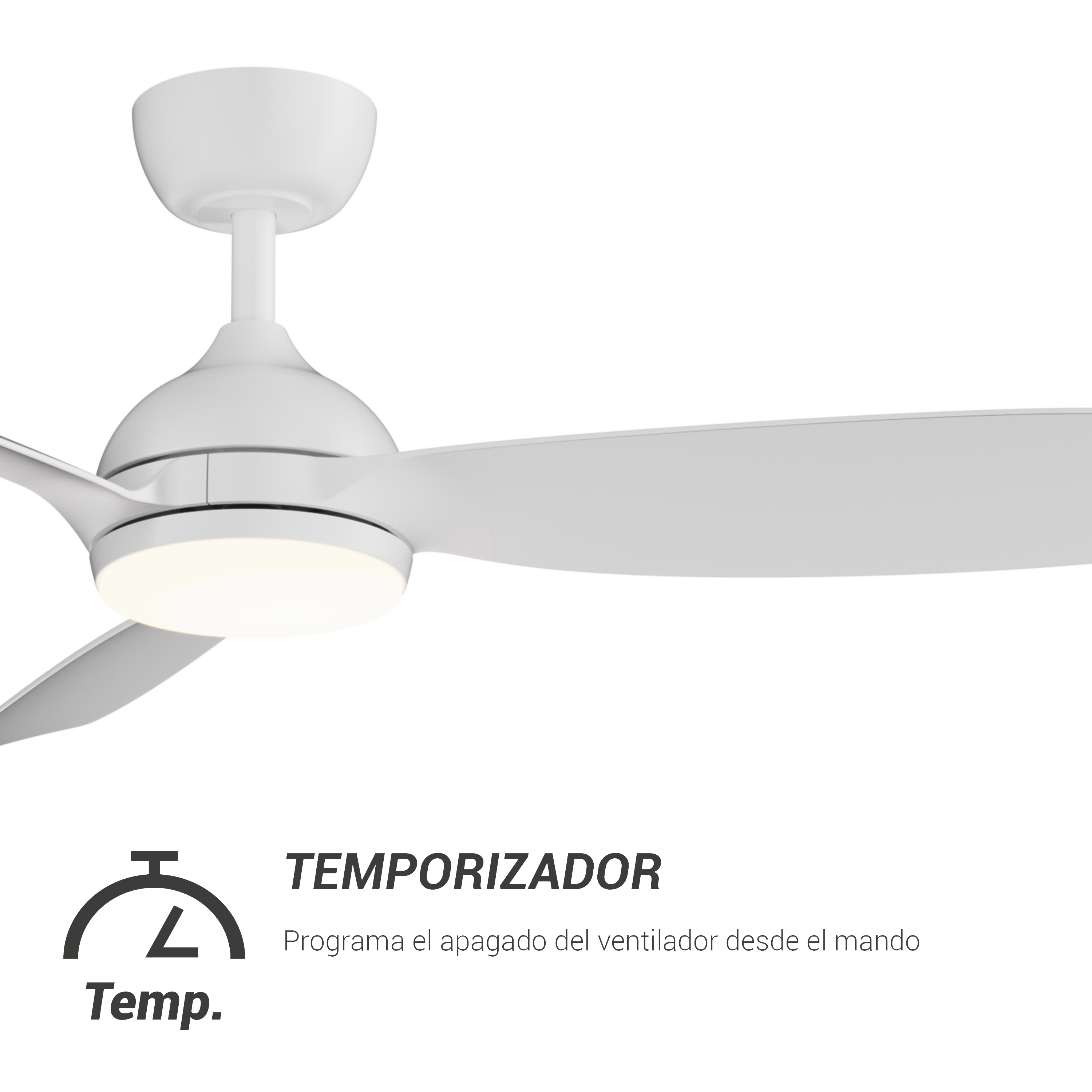 Ventilador de techo con luz silencioso DC 31W con mando ø110 cm Sunset Wifi SULION blanco luz CCT 3 aspas| 6 velocidades| modo verano/invierno| recomendado de 13 a 20m² - 17