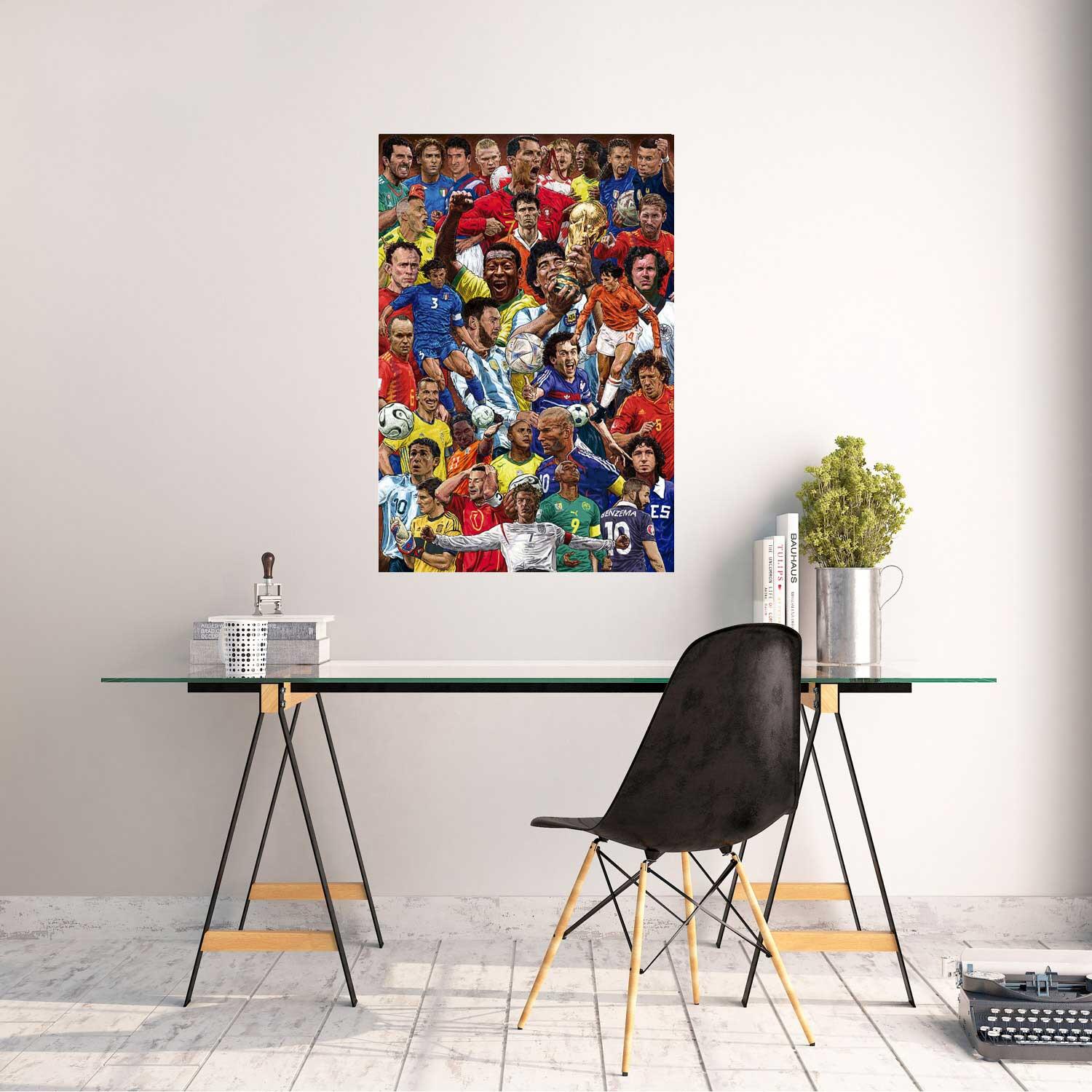 Poster Legendary footballers, multicolore 61 x 91.5 cm - 2
