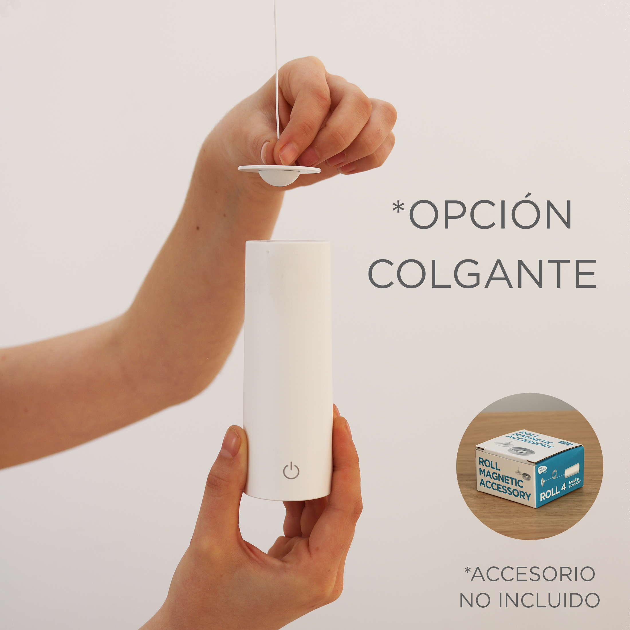 Aplique de pared LED recargable sin cables con interruptor Roll 4 NEW GARDEN blanco carga con batería luz cálida 3000K intensidad regulable IP20 300 lm - 29