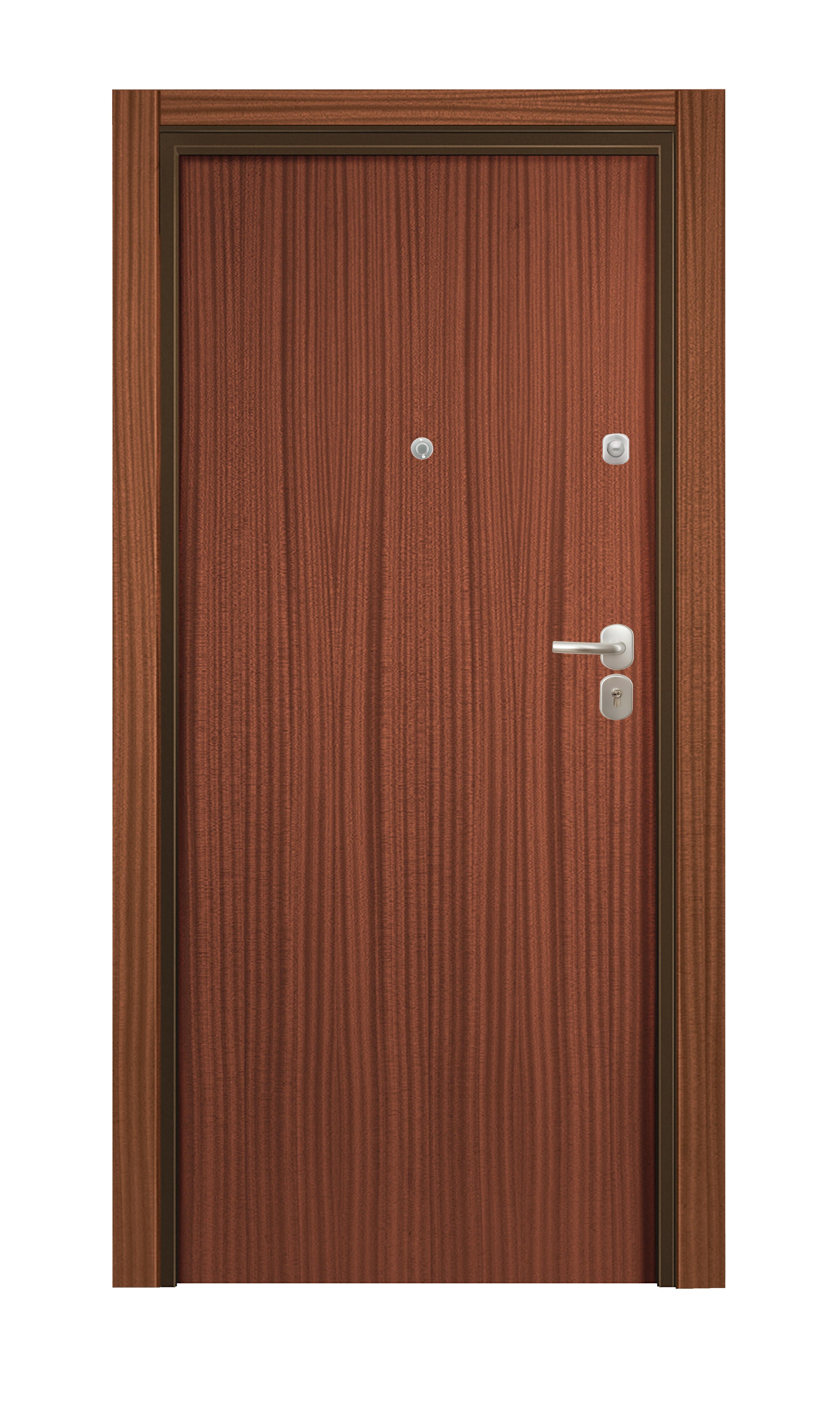 Puerta entrada acorazada omega lisa sapelly/lisboa sapelly derecha 206x92cm