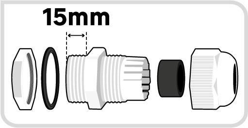Prensa estopa 25 mm ip68 gris LEXMAN - 9