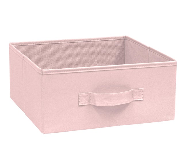 Panier SPACEO Kub rose H.14 x l.31 x P.31 cm