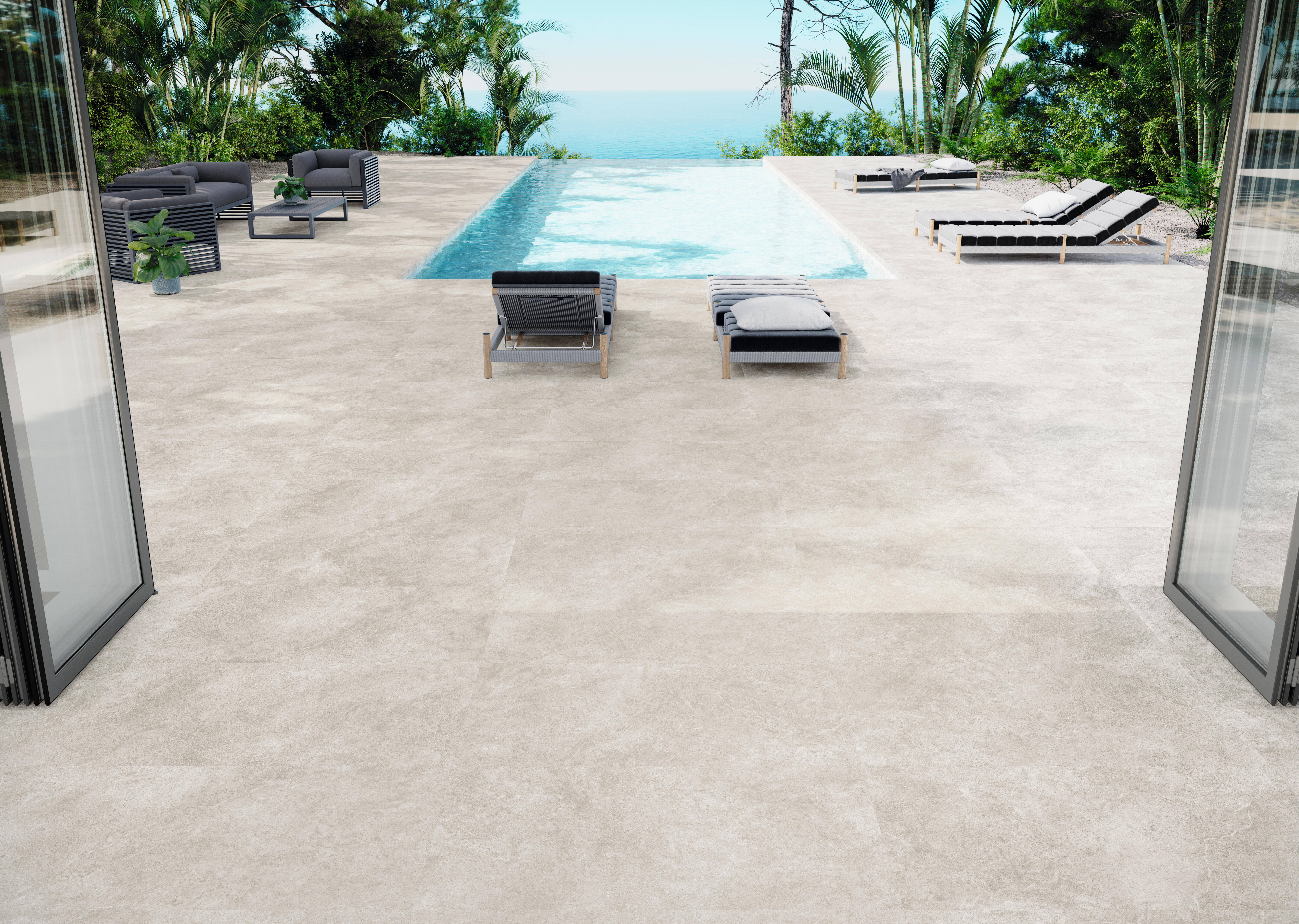 Suelo porcelánico arles efecto piedra blanco 60x120 cm c3 grespania