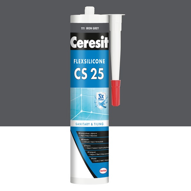 Silikon sanitarny CS-25 111 iron grey 280 ml Ceresit