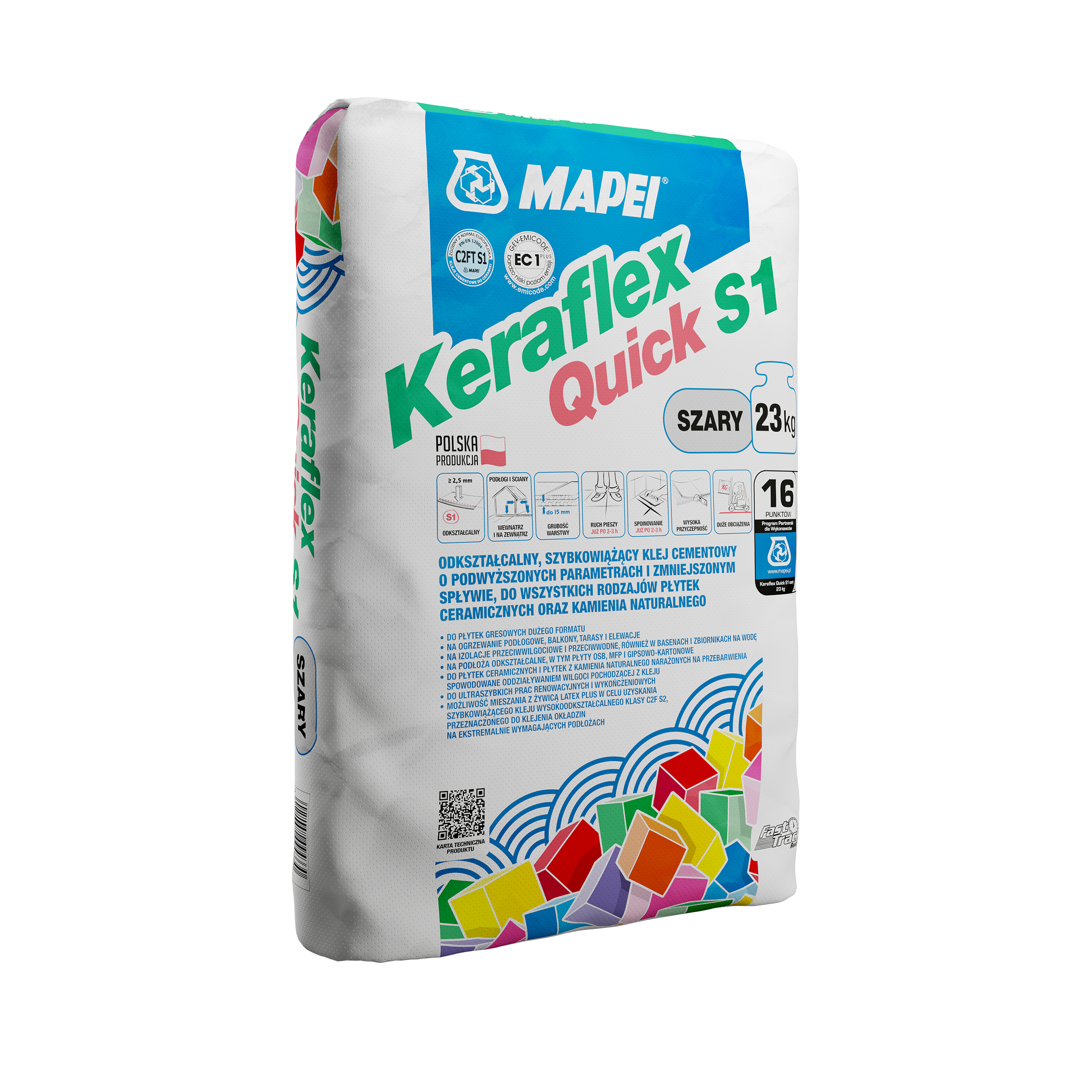 Zaprawa klejowa KERAFLEX QUICK S1 23 KG MAPEI