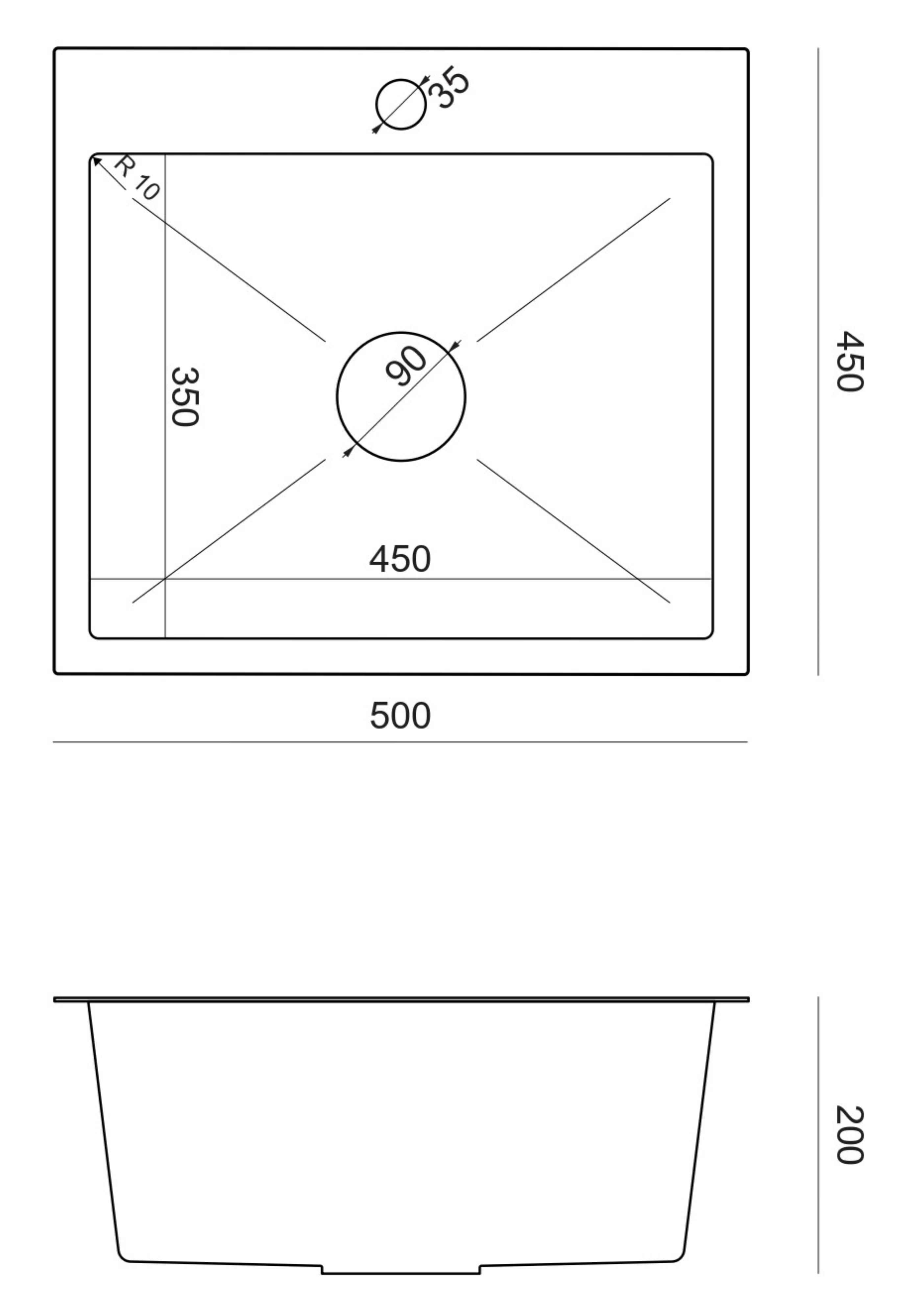 Zlewozmywak stalowy Musso 50 Quadron - 3