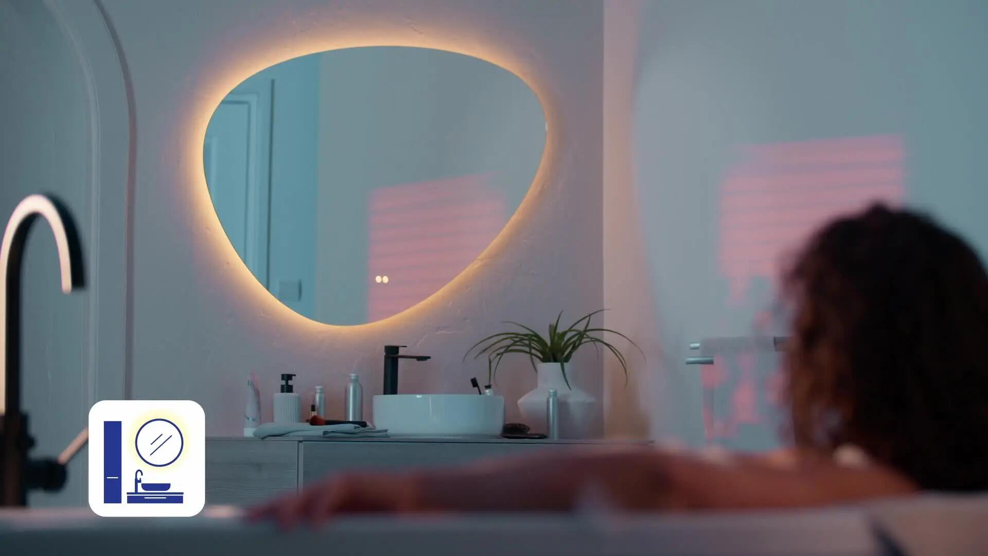 video modern espelho led 