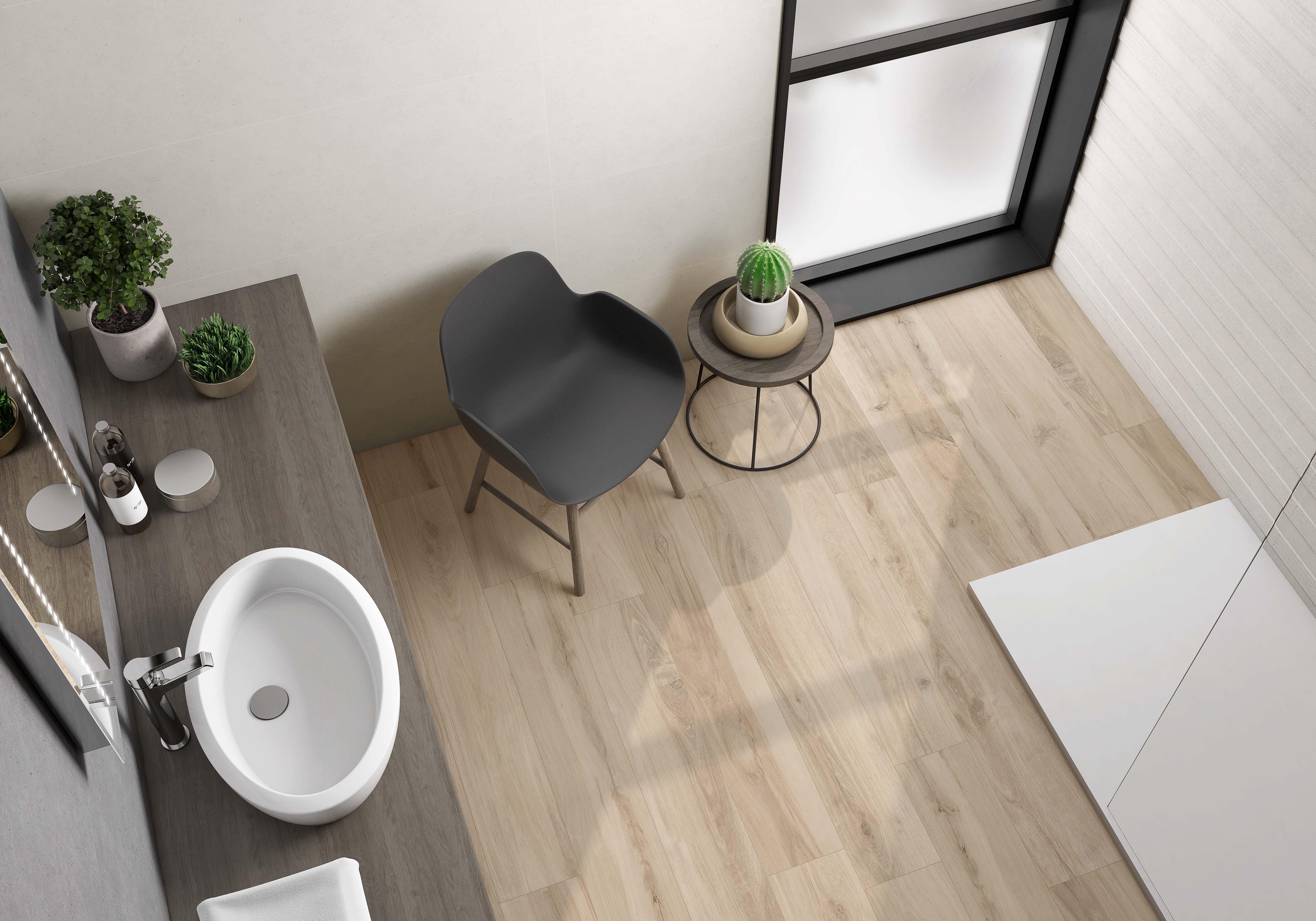 Suelo porcelánico chablis efecto madera natural 19.5x120 cm c1 roca tiles