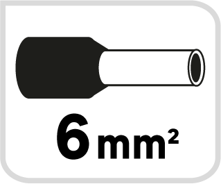 50 terminales punta hueca 6mm lexman - 6