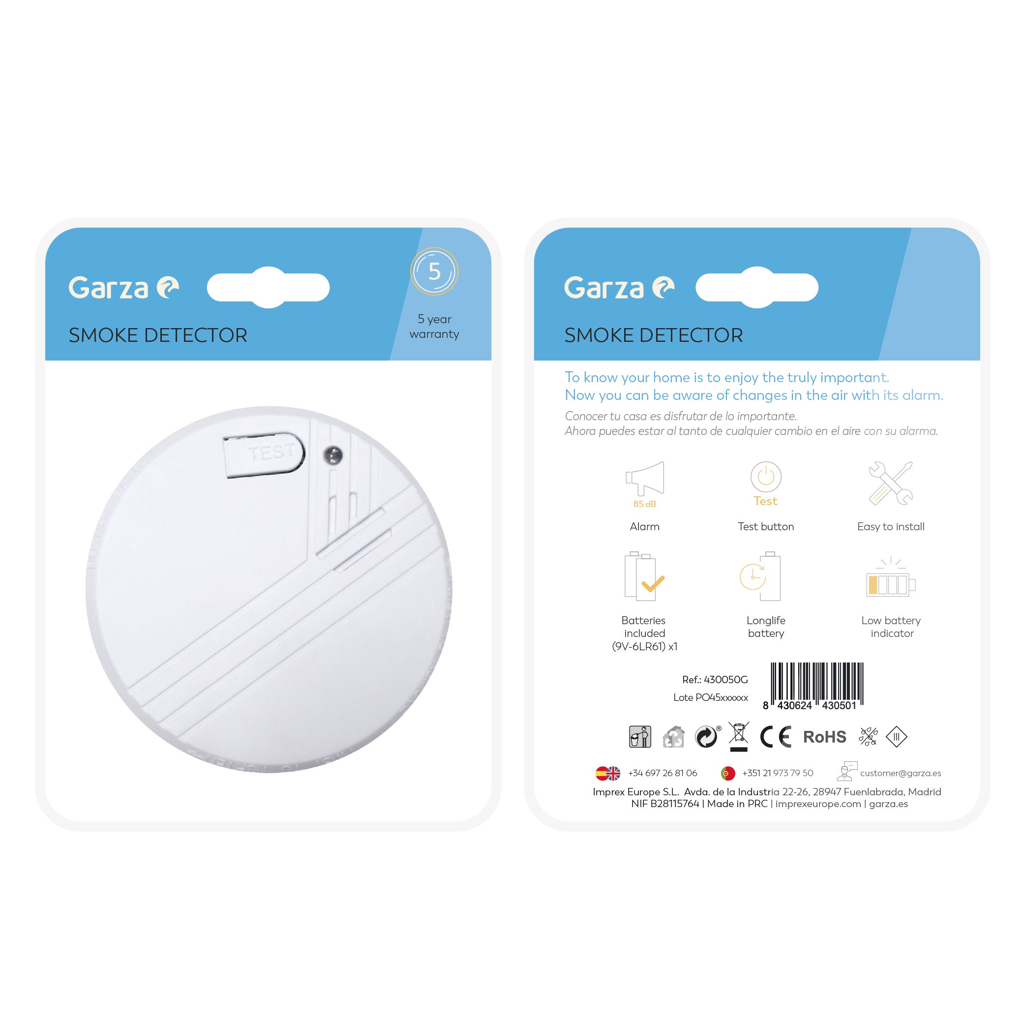 Detector de humos GARZA - 6