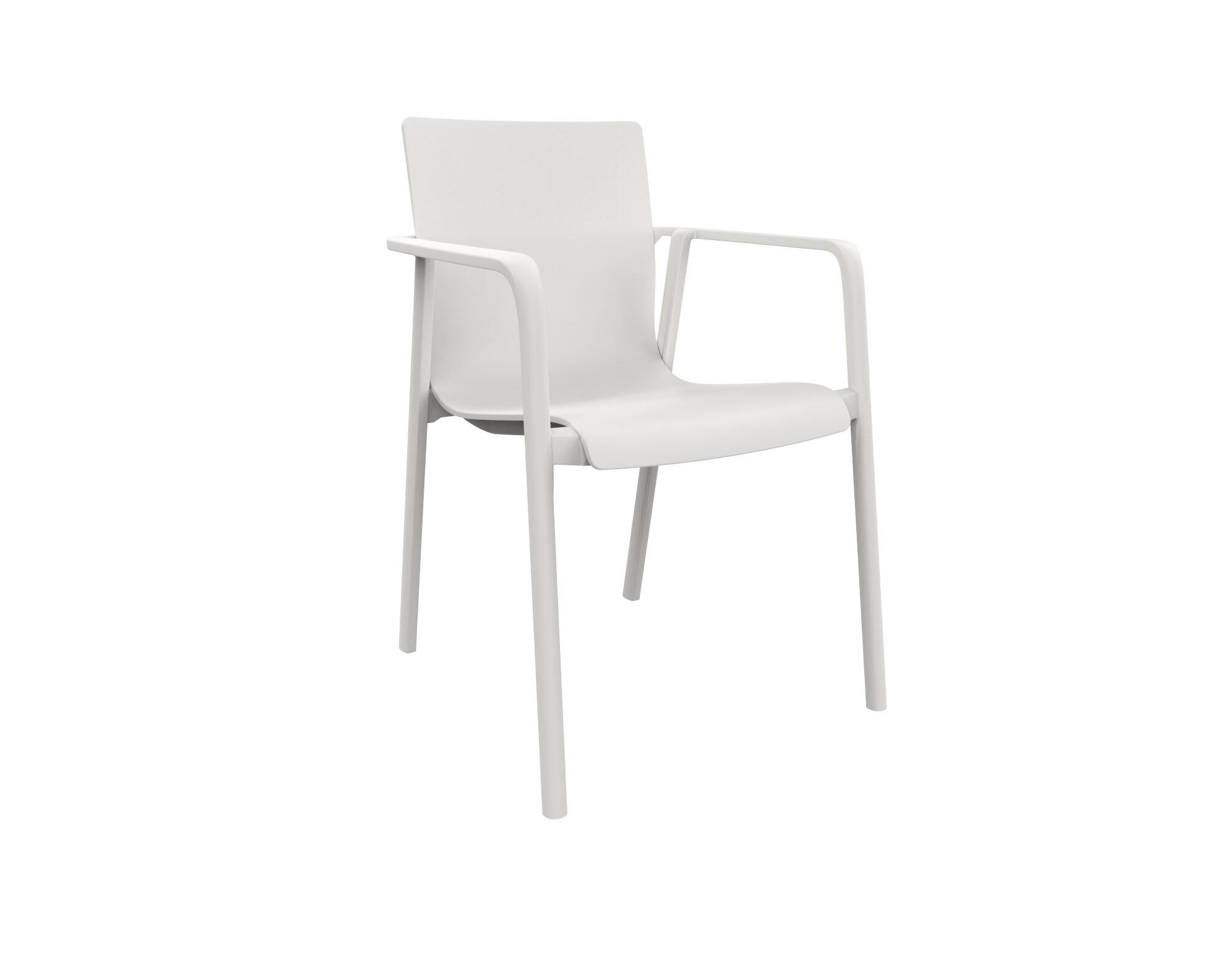 silla de jardin porto de acero blanco