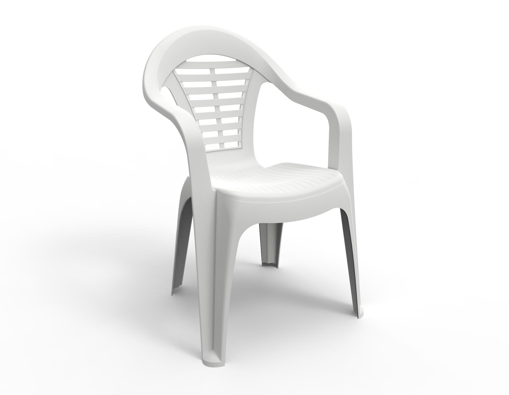 Silla de jardín menorca de polipropileno blanco