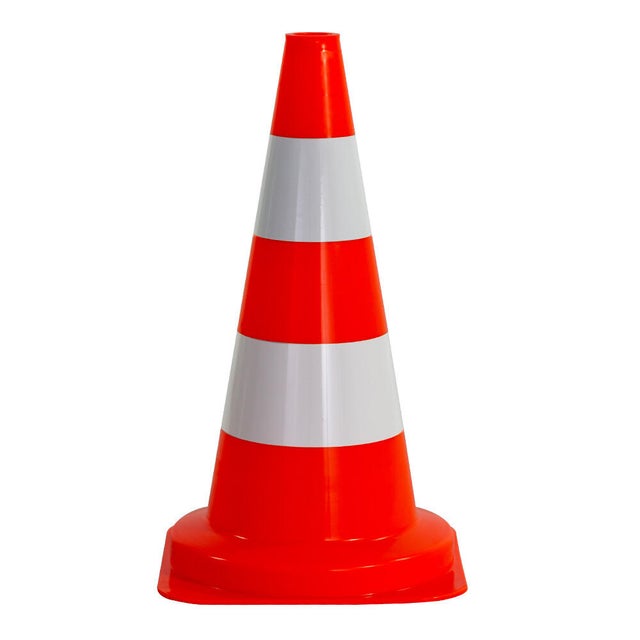 Cône de chantier H50 cm en plastique NOVAP