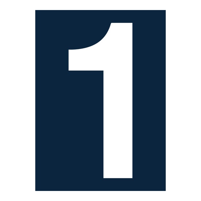 Chiffre 1 adhésif bleu en plastique NOVAP L.9 cm x l.6.5 cm