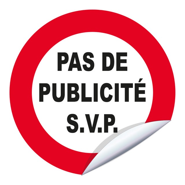 Adhésif pas de publicité svp NOVAP pvc L.8 x H.0.1 cm