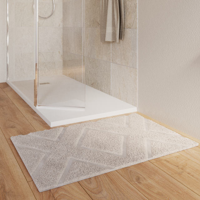 Tapete de casa de banho 50x90 cm bege Sensea Gatsby