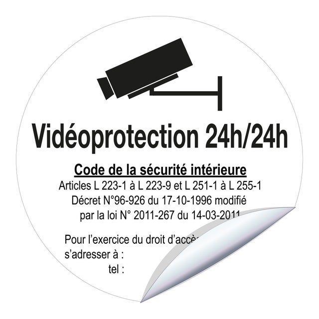 Adhésif vidéoprotection NOVAP pvc L.8 x H.0.1 cm