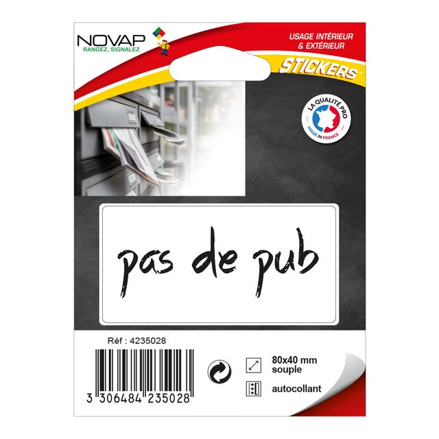 Stop Pub Autocollant Sticker Publicité Amende Boite Aux Lettres Nouvelle Loi - Foto 4