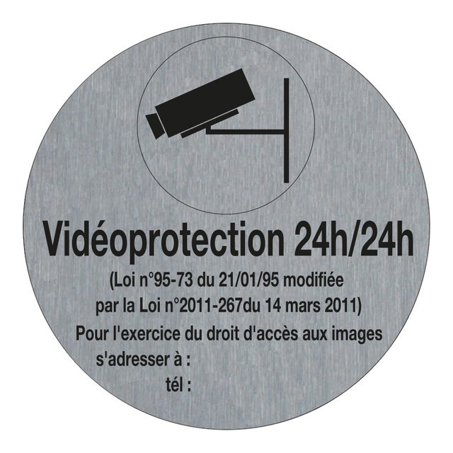 Disque surveillance vidéo NOVAP aluminium L.7.5 cm x H.7.5 cm