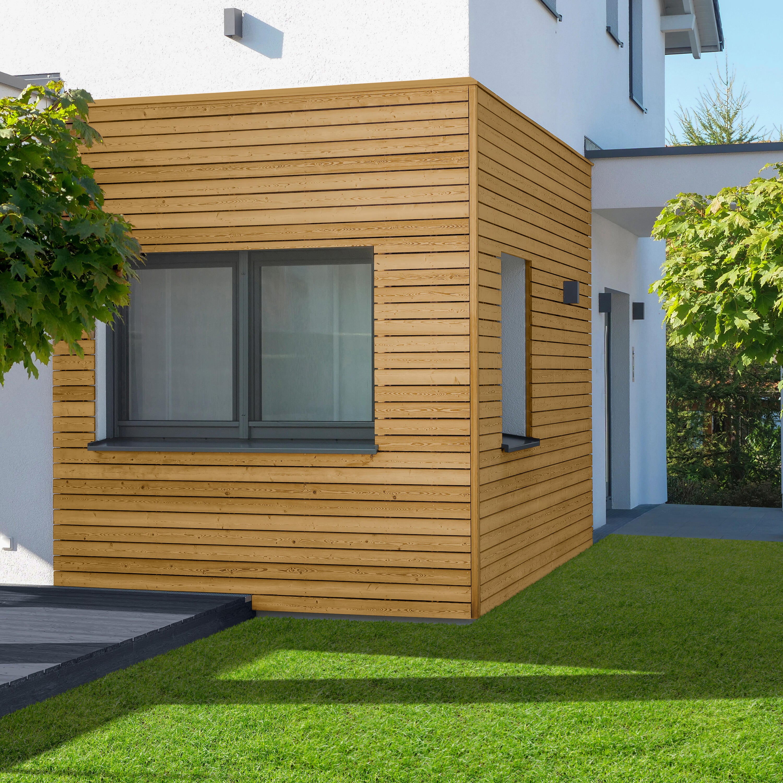 Protector madera exterior color roble natural para valla, caseta de jardín, cancela, fachada LUXENS satinado 750 ml base agua - 4