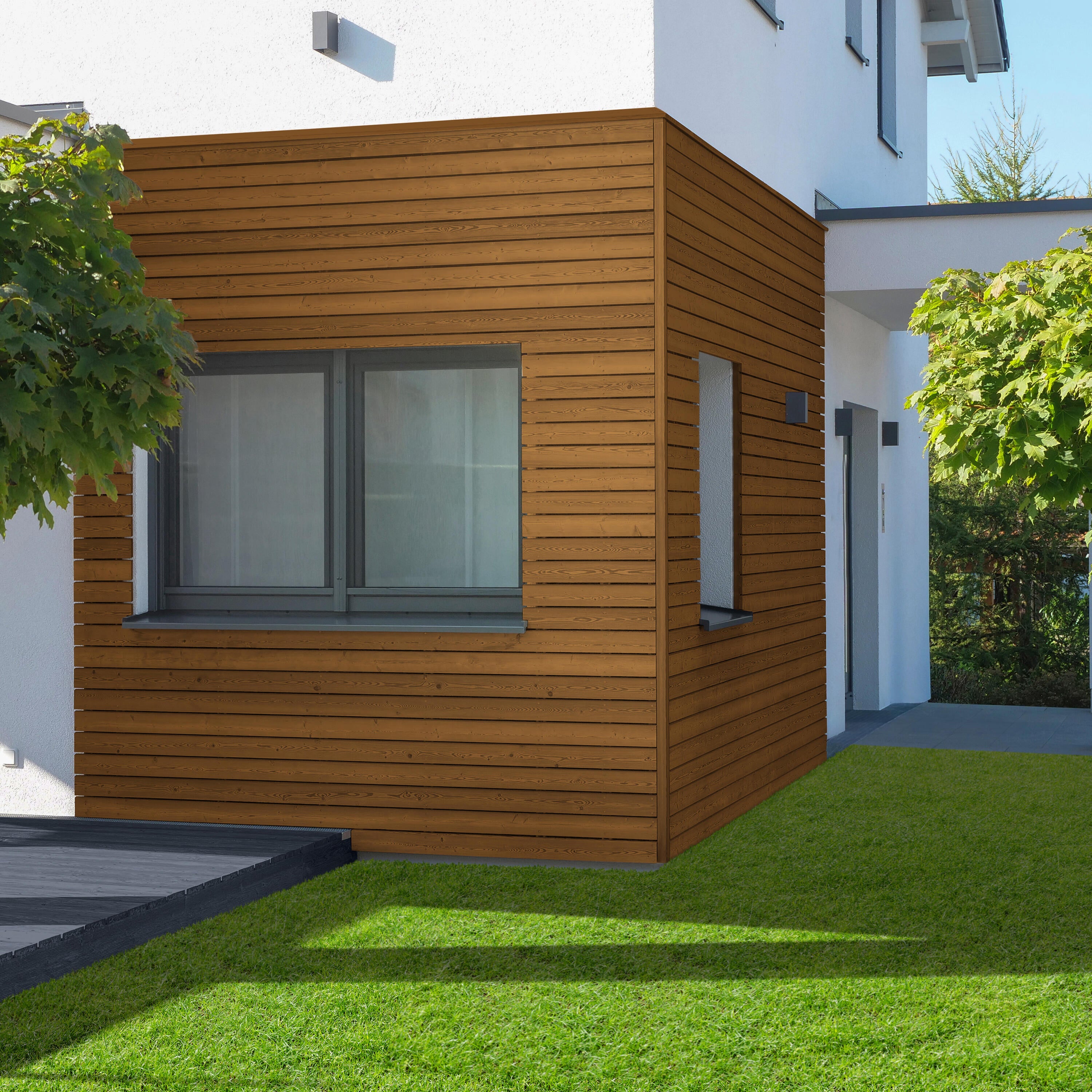 Protector madera exterior color roble medio para valla, cancela, caseta de jardín LUXENS satinado 750 ml base agua - 4