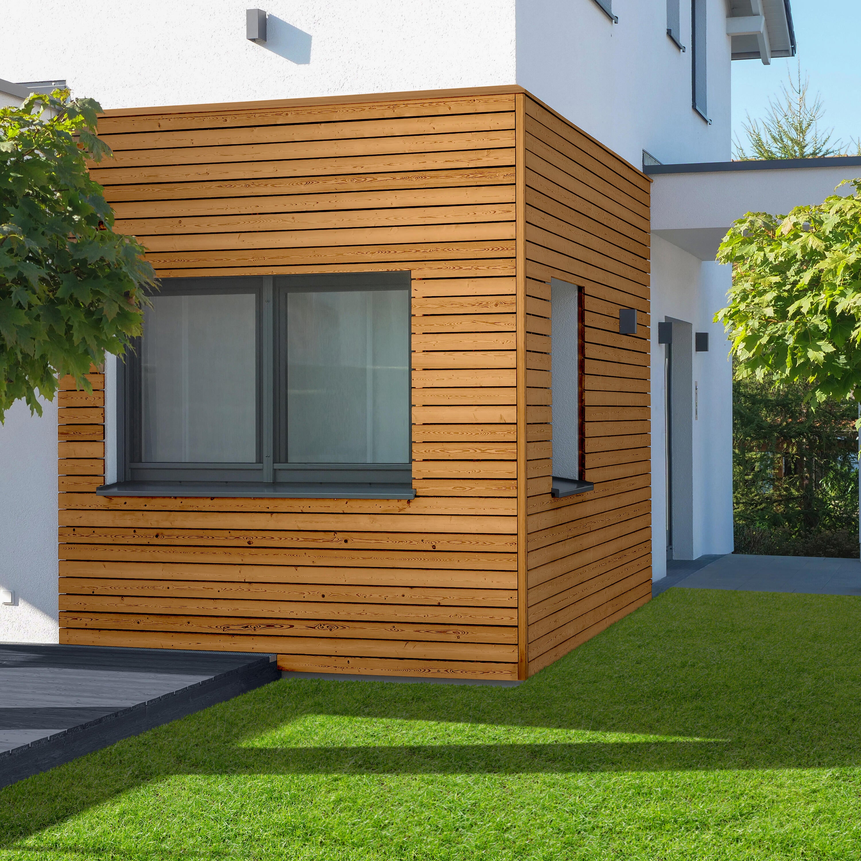 Impregnante per legno da esterno a base acqua LUXENS Alta Protezione noce chiaro satinato 5 lt, 8 anni di protezione. - 2