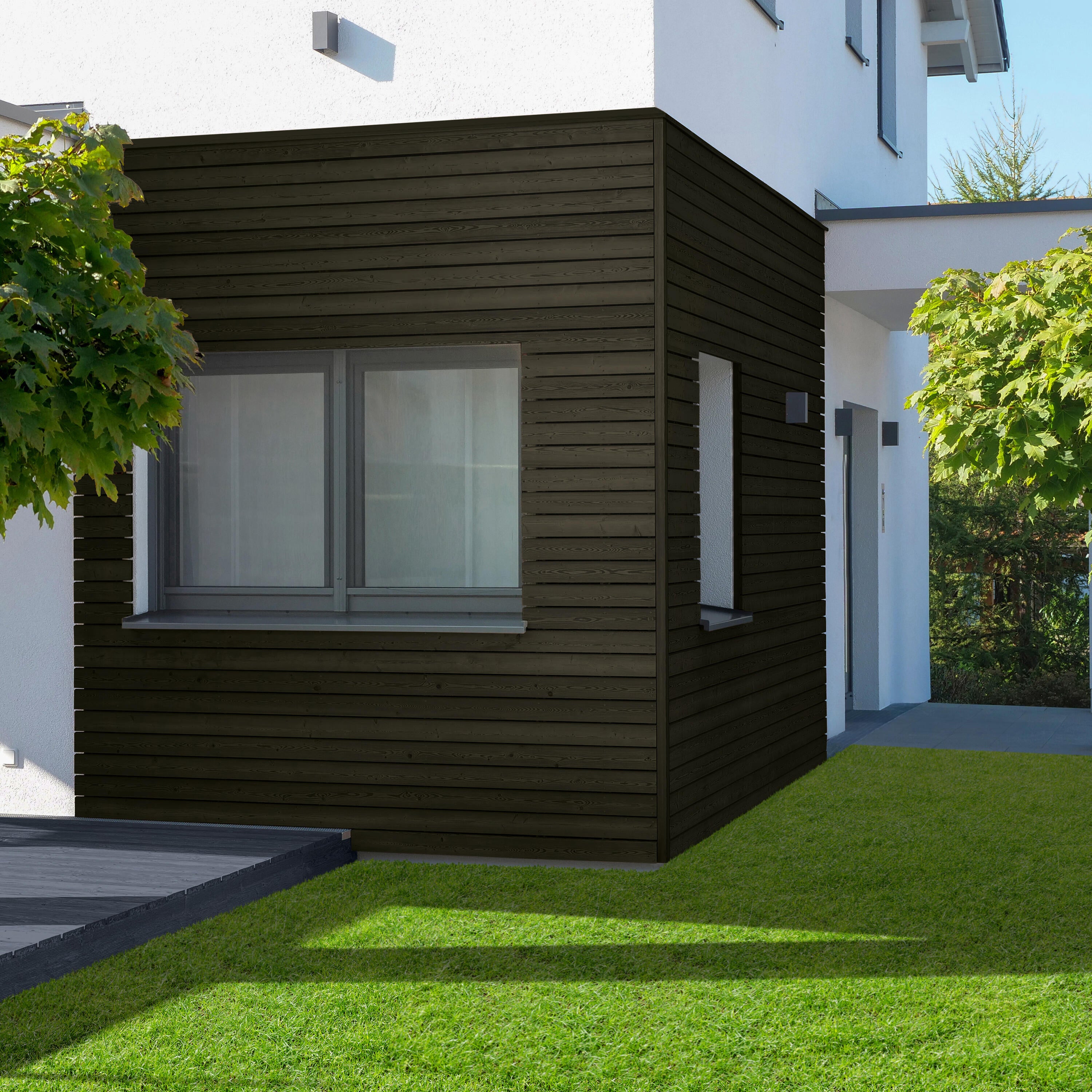 Protector madera exterior color wengue para valla, caseta de jardín, cancela, fachada LUXENS satinado 2.5L base agua - 4