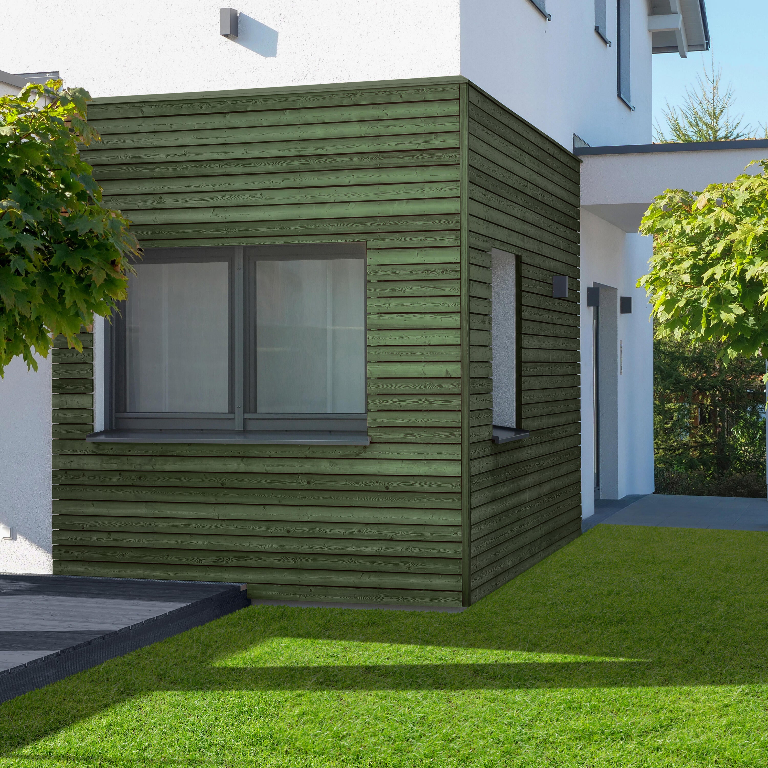Protector madera exterior color verde para valla, caseta de jardín, cancela, fachada LUXENS satinado 2.5L base agua - 4