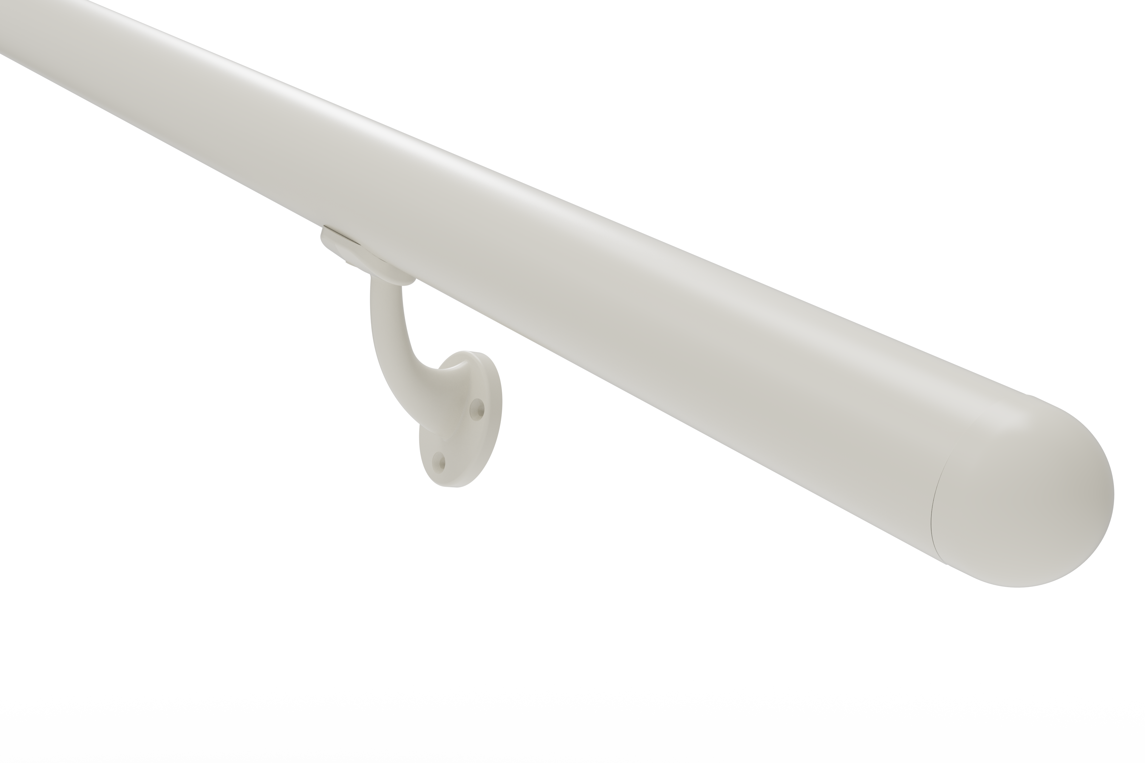 2 embouts aluminium blanc pour main courante OBAPI - 2