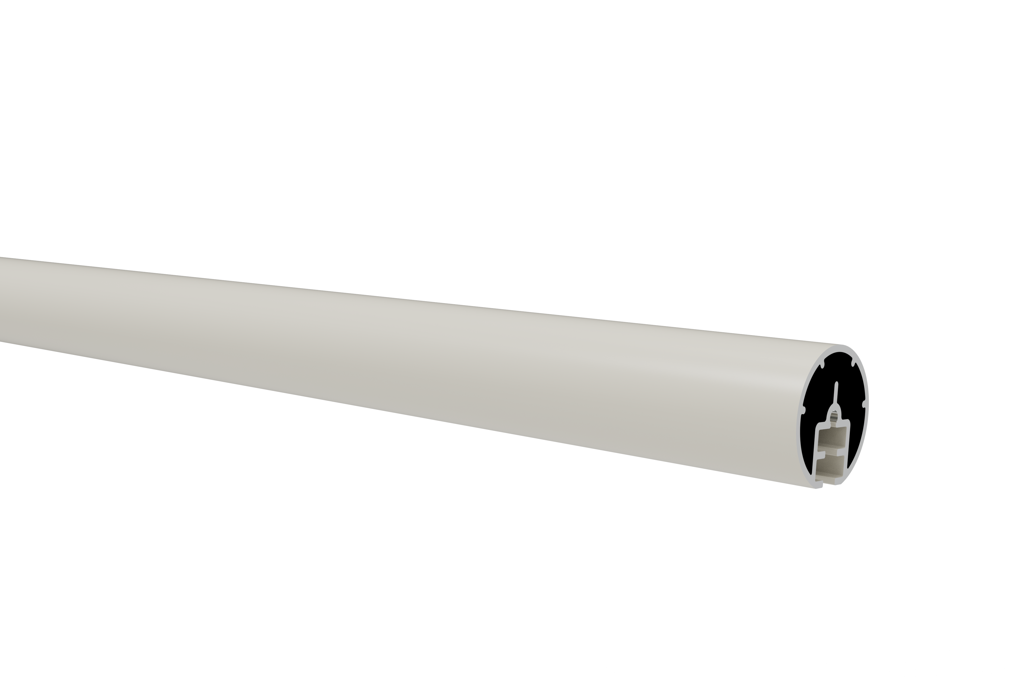 Main courante aluminium blanc OBAPI, 2 m - 4