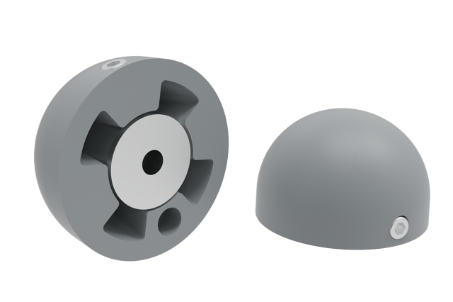 2 embouts aluminium gris pour main courante OBAPI