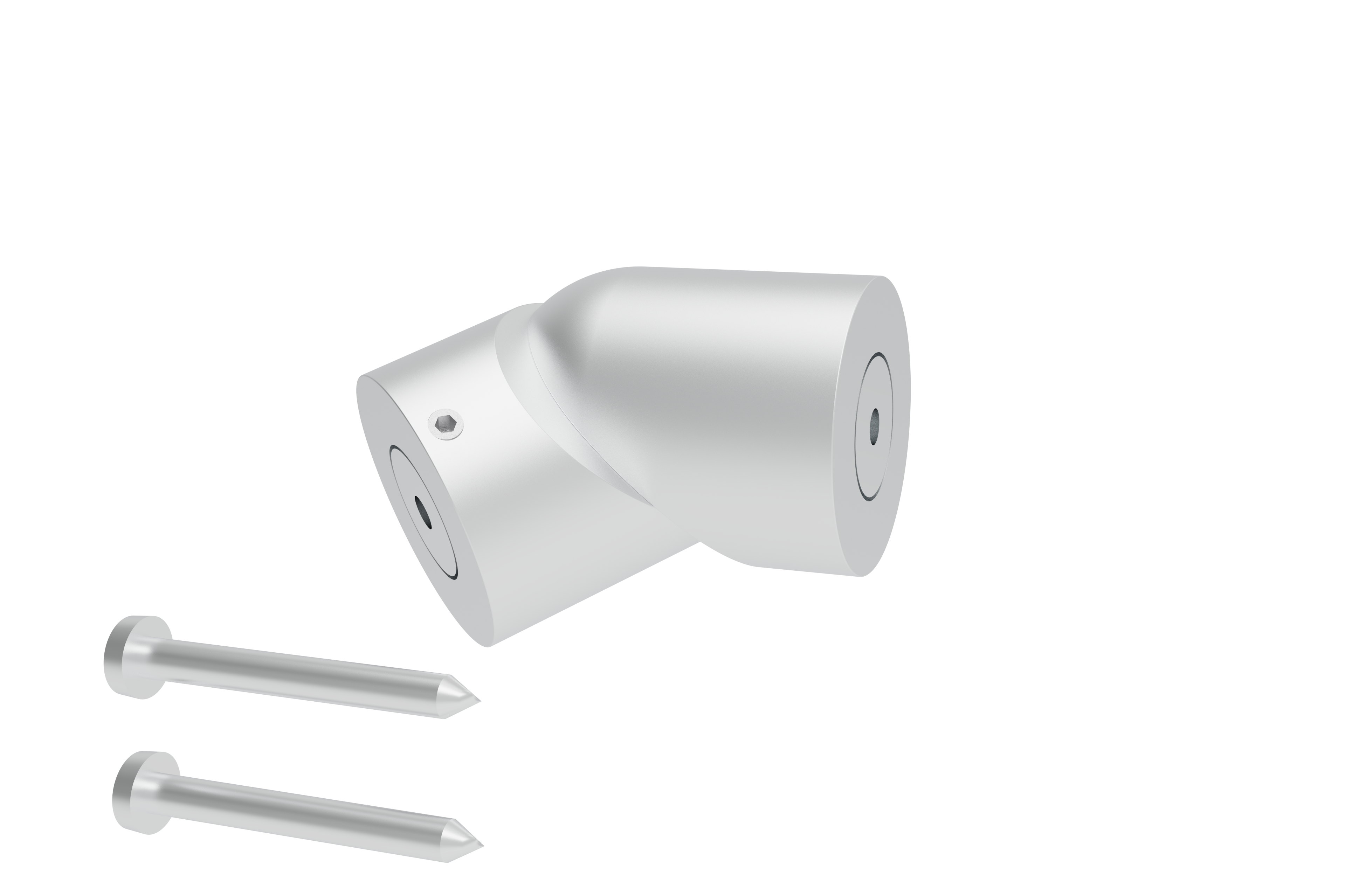 Articulation aluminium poli pour main courante OBAPI - 4